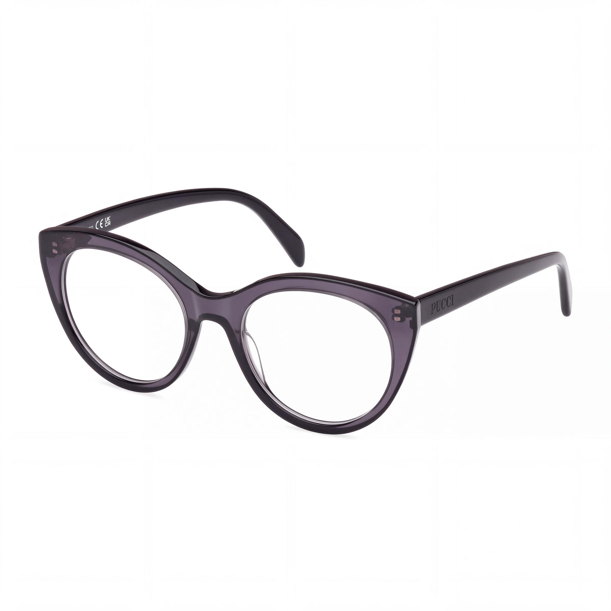 Gafas graduadas para mujer Emilio Pucci MODERNO, montura monocolor negra, lentes de plástico negras, tamaño 51-19-140, Photo 1