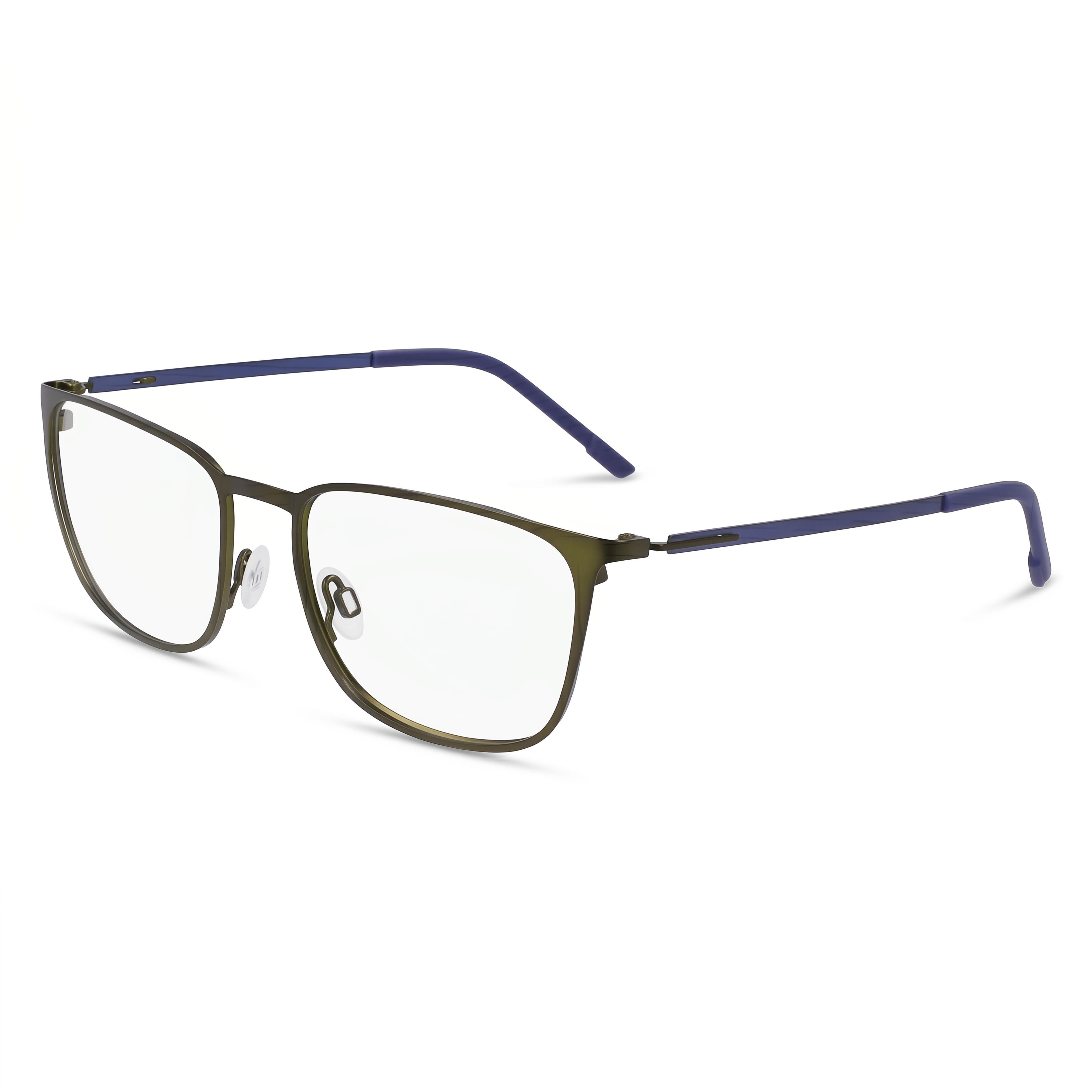 Flexon E1143 Men's Metal Eyeglasses Matte Kelp Blue 54mm, Photo 1
