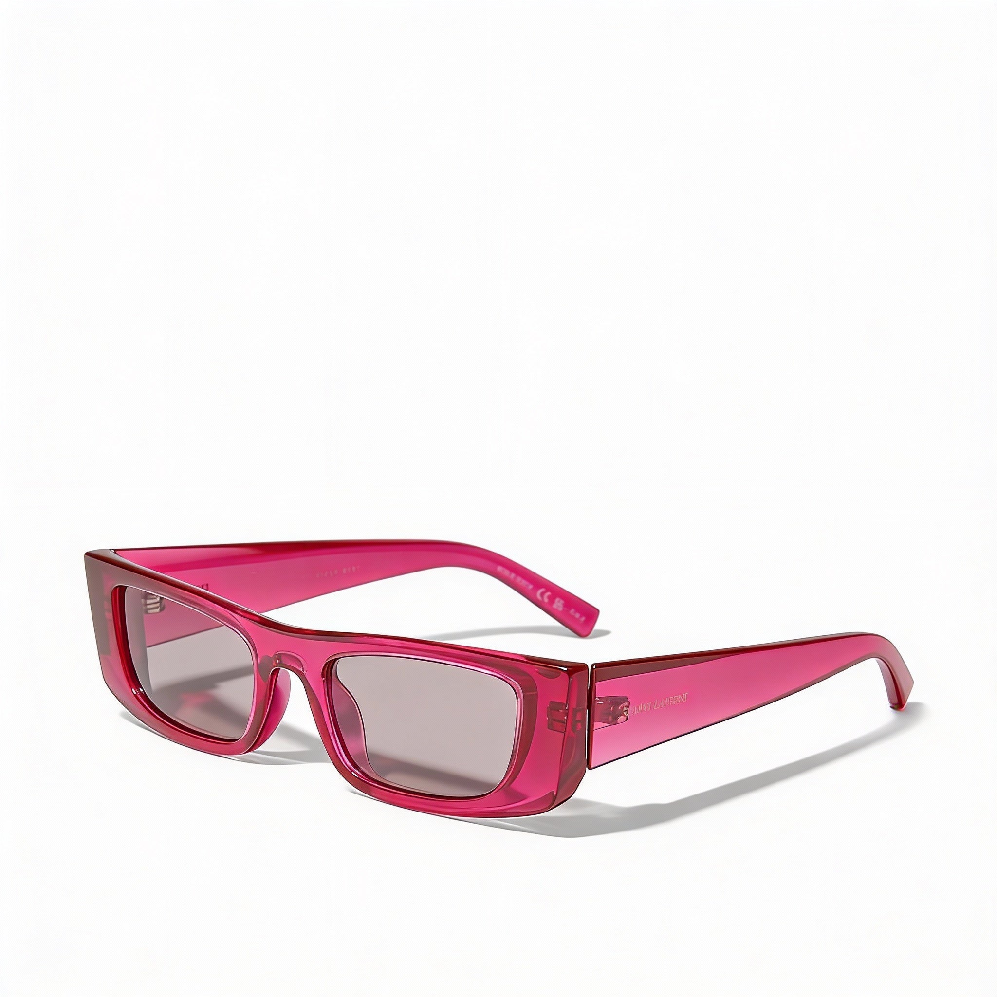 Yves Saint Laurent Sl 553-003 Unisex Pink Violet Injection Frame Cat-Eye UV Sunglasses 52mm, Photo 1