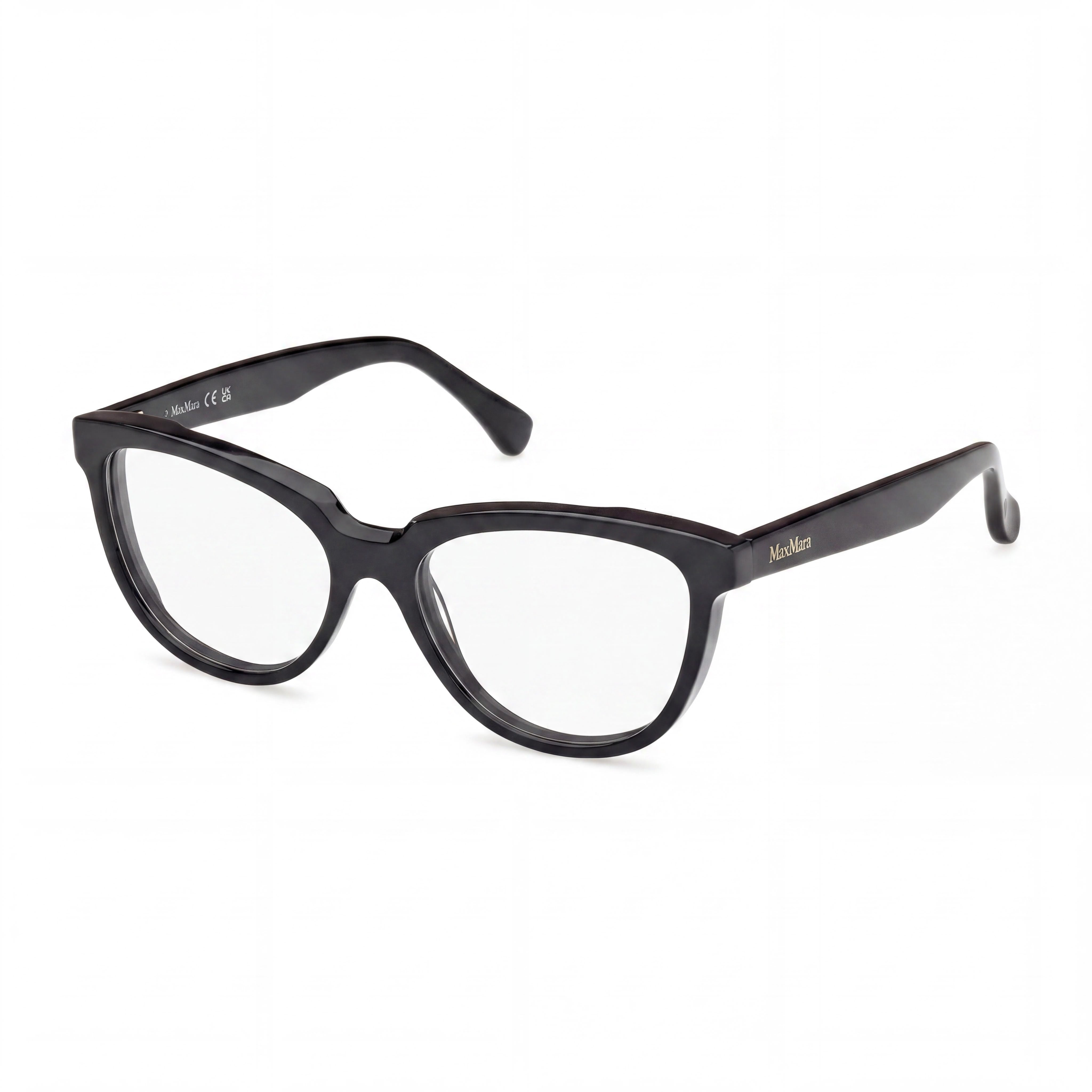 MaxMara Mm5143 Women's Black Plastic Clear Lens Glasses 53mm, Photo 1