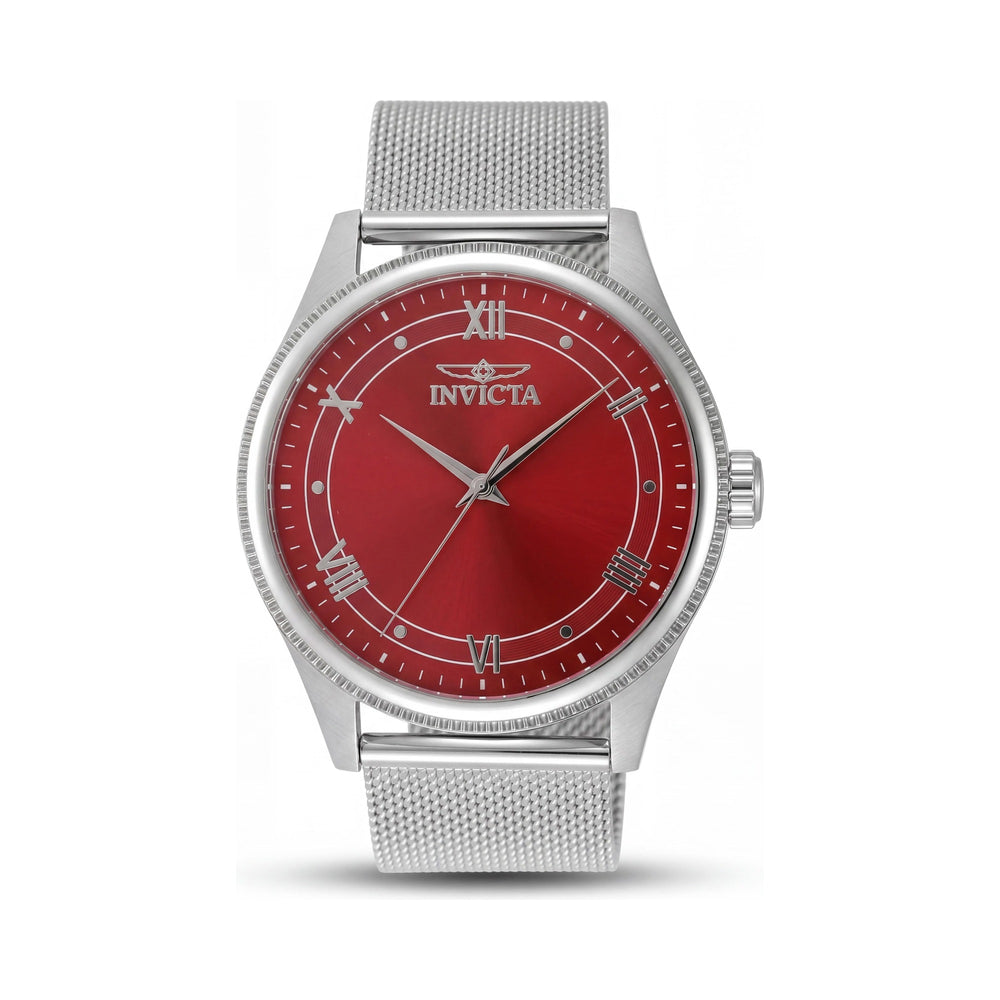 Invicta Celestial 48484 Unisex 43mm Caja de acero inoxidable Esfera roja Cuarzo 5 bar Resistente al agua Reloj de pulsera