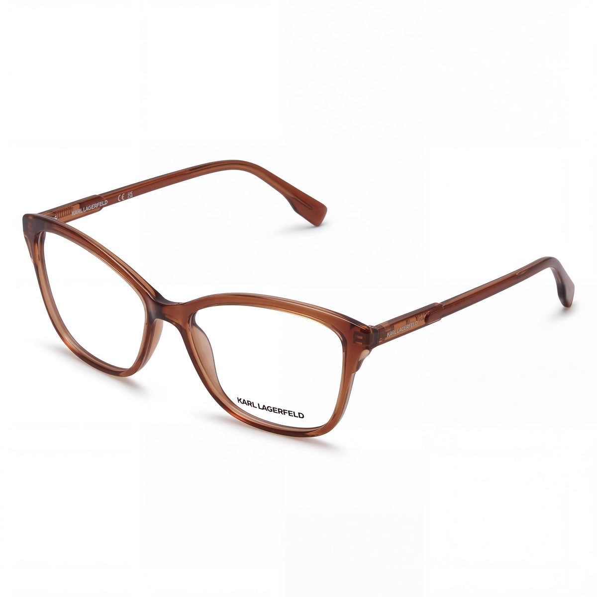 Gafas de sol unisex KARL LAGERFELD KL6095 de montura inyectada moderna, color marrón/marrón claro, con protección UV y lentes no polarizadas de 56 mm, Photo 1