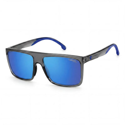 Carrera 8055/S Men's Transparent Grey Polyamide Frame Blue Multilayer Lens UV Sunglasses 58mm