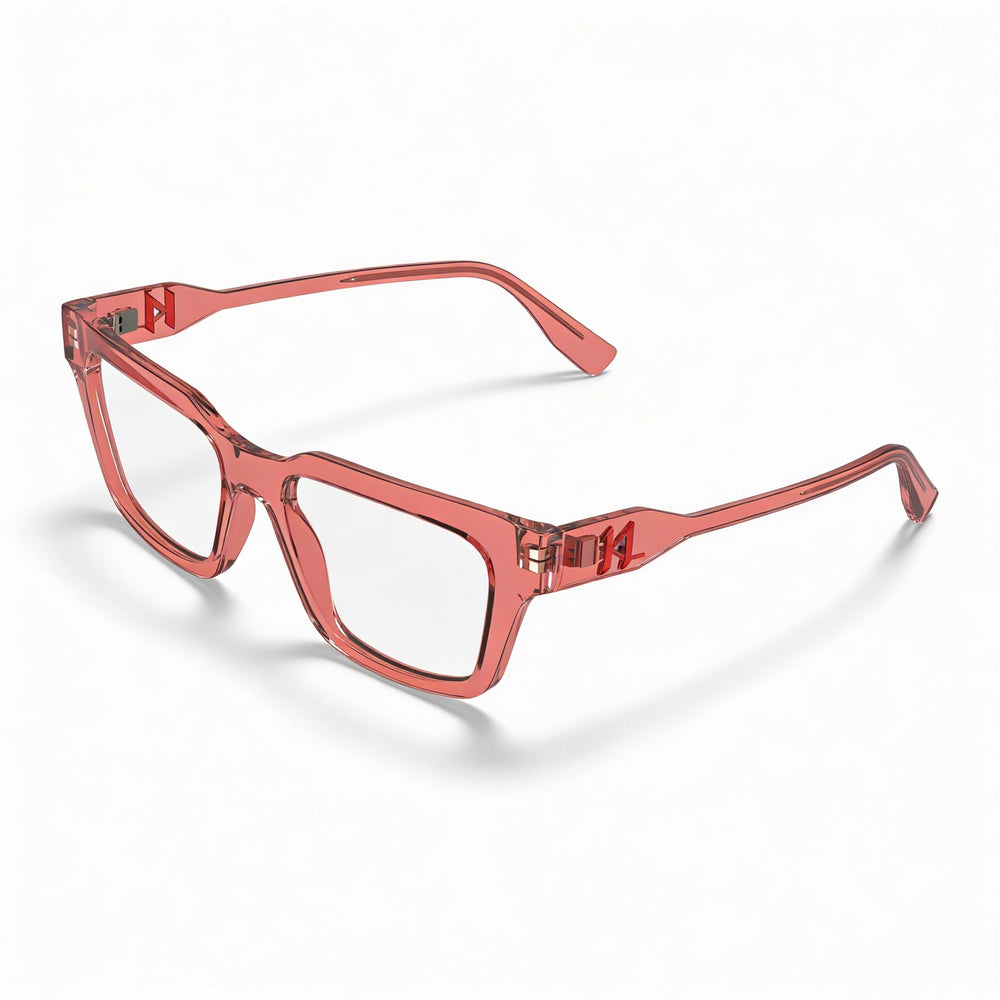 Gafas KARL LAGERFELD Modern KL6152 para mujer con montura inyectada rosa y lentes de policarbonato de 52 mm