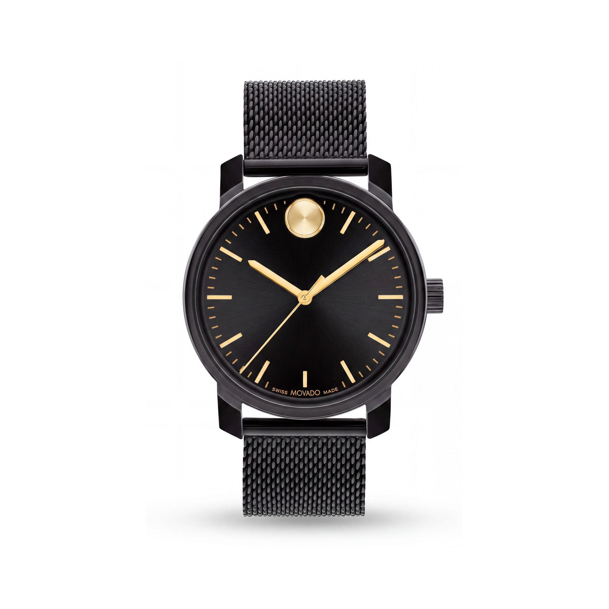 Movado BOLD Access Men's Quartz Watch with a 41mm Case in Grey Ion-Plated Stainless Steel and Brown Strap, Photo 1