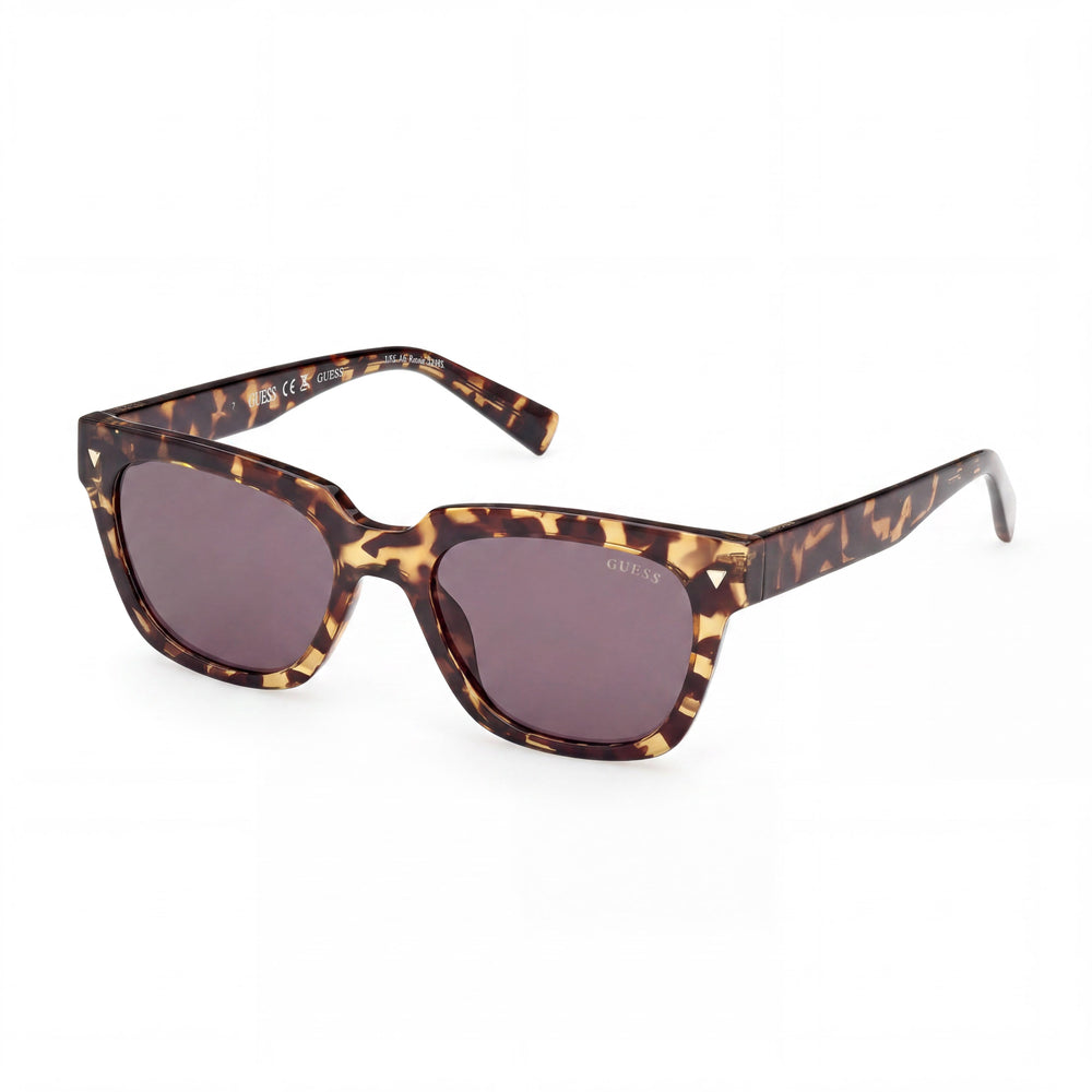 Gafas de sol GUESS Originals de protección UV de 53 mm con montura completa INYECTADA, unisex, logotipo cuadrado, color Dark Havana Smoke