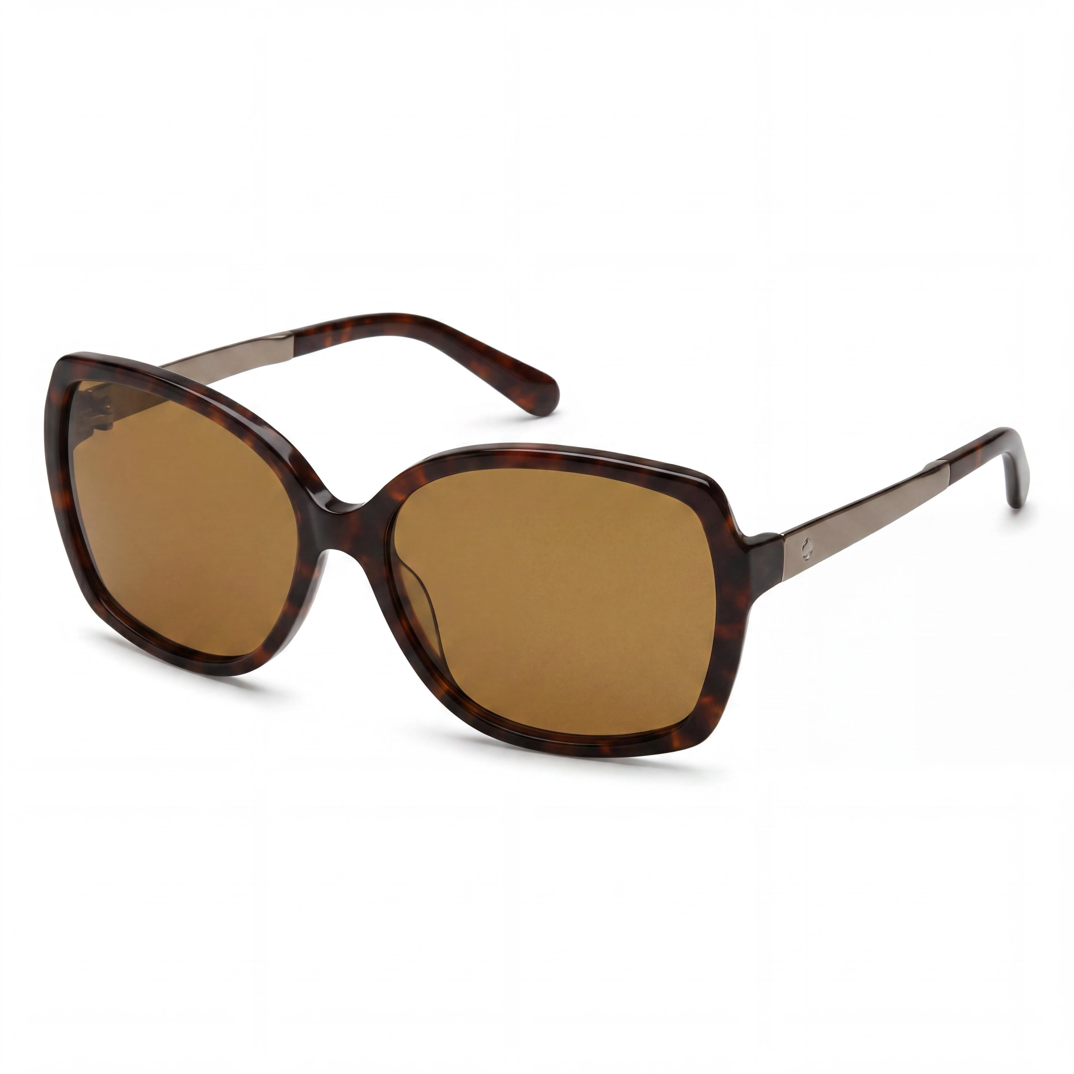 kate spade new york Darilynnps Women's Havana Plastic Rectangular Brown Polarized UV Protected Sunglasses 58mm, Photo 1