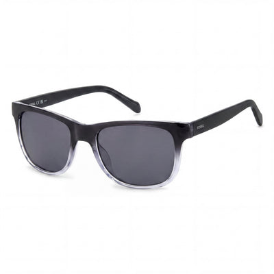 Fossil FOS 3160/S Men's Casual Black Shaded Crystal Propionate Frame Polycarbonate Lens Sunglasses 55-19-145