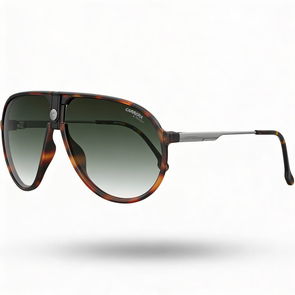 Carrera 1034/S Unisex Dark Havana Metal Frame Green Shaded Non-Polarized UV Protection Polycarbonate Lens 63mm Sunglasses
