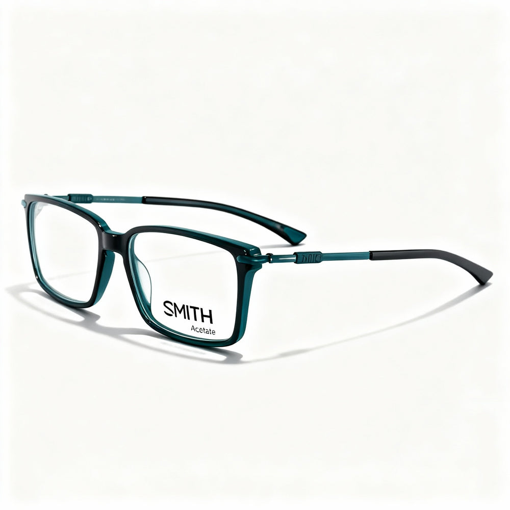 SMITH Pryce Women's Black Blue Plastic Rectangular Rx-Able Optical Eyeglasses, Size 55-17-140