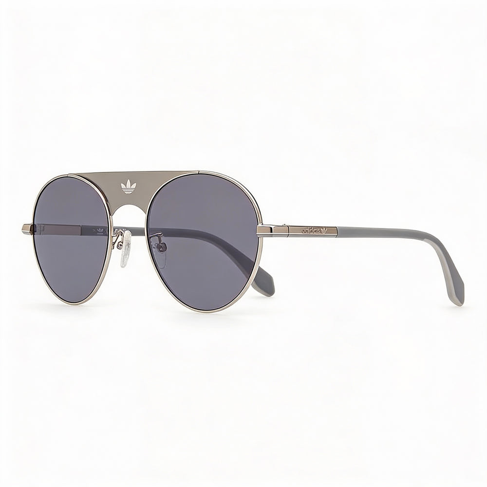 Gafas de sol Adidas Modern para hombre, montura de paladio brillante, lentes de espejo ahumadas, protección UV, no polarizadas, 54 mm