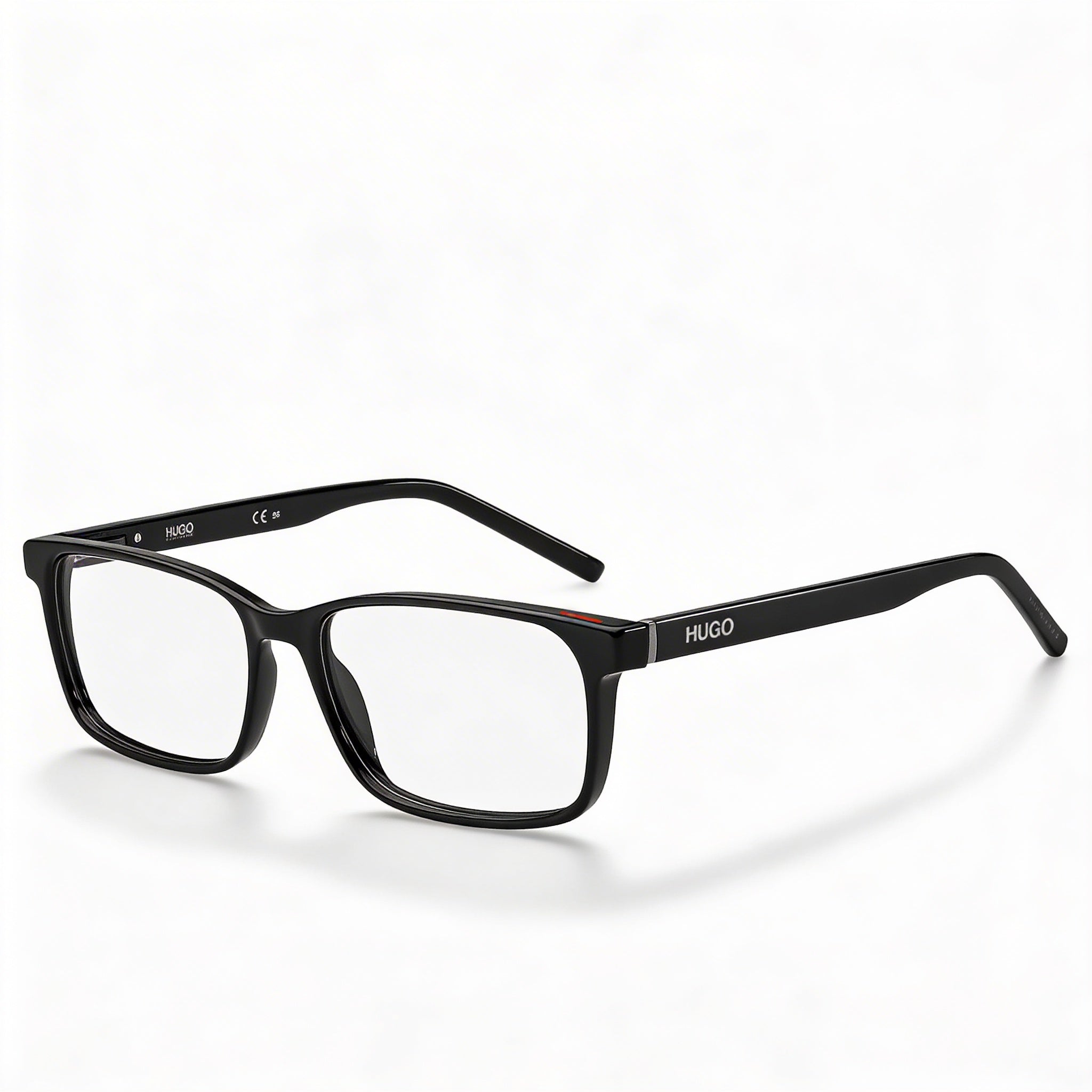 Gafas correctoras unisex HUGO HG 1163 con montura de celulosa negra y lentes de policarbonato, 55 mm, Photo 1