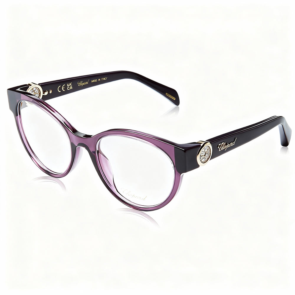 Chopard Modern Women's Transparent Violet Cellulose Acetate Eyeglasses (Lens 53mm, Bridge 19mm, Temple 145mm)