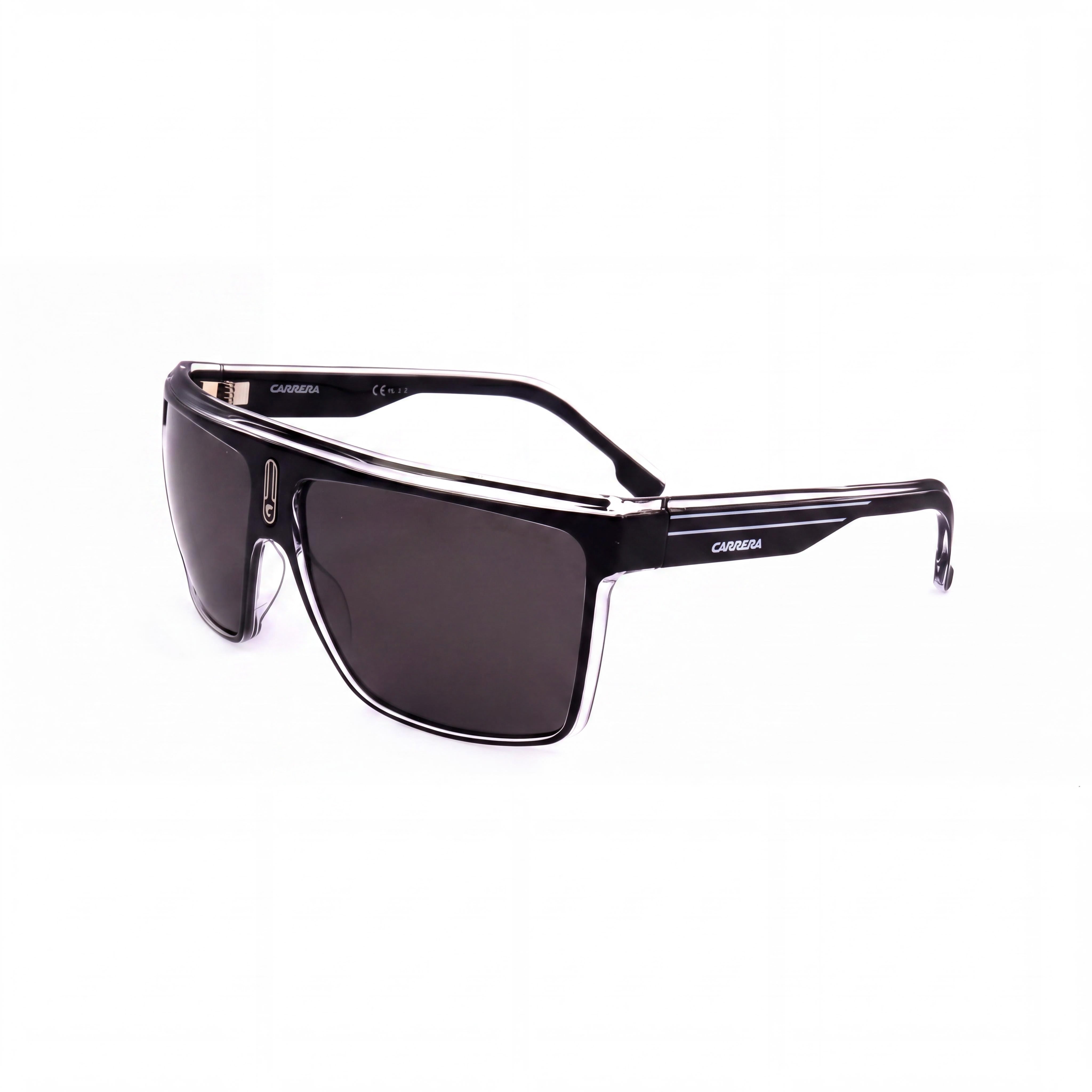 Carrera Contemporary Unisex Propionate Black Crystal Frame Grey UV Protection Sunglasses 63mm, Photo 1