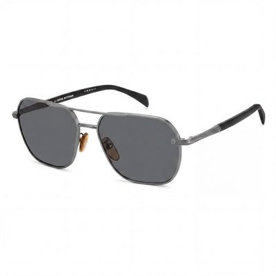 David Beckham Db 1128/G/S Unisex Metal Ruthenium Frame Dark Ruthenium Black Polycarbonate Lens UV 400 Sunglasses 59-16-145