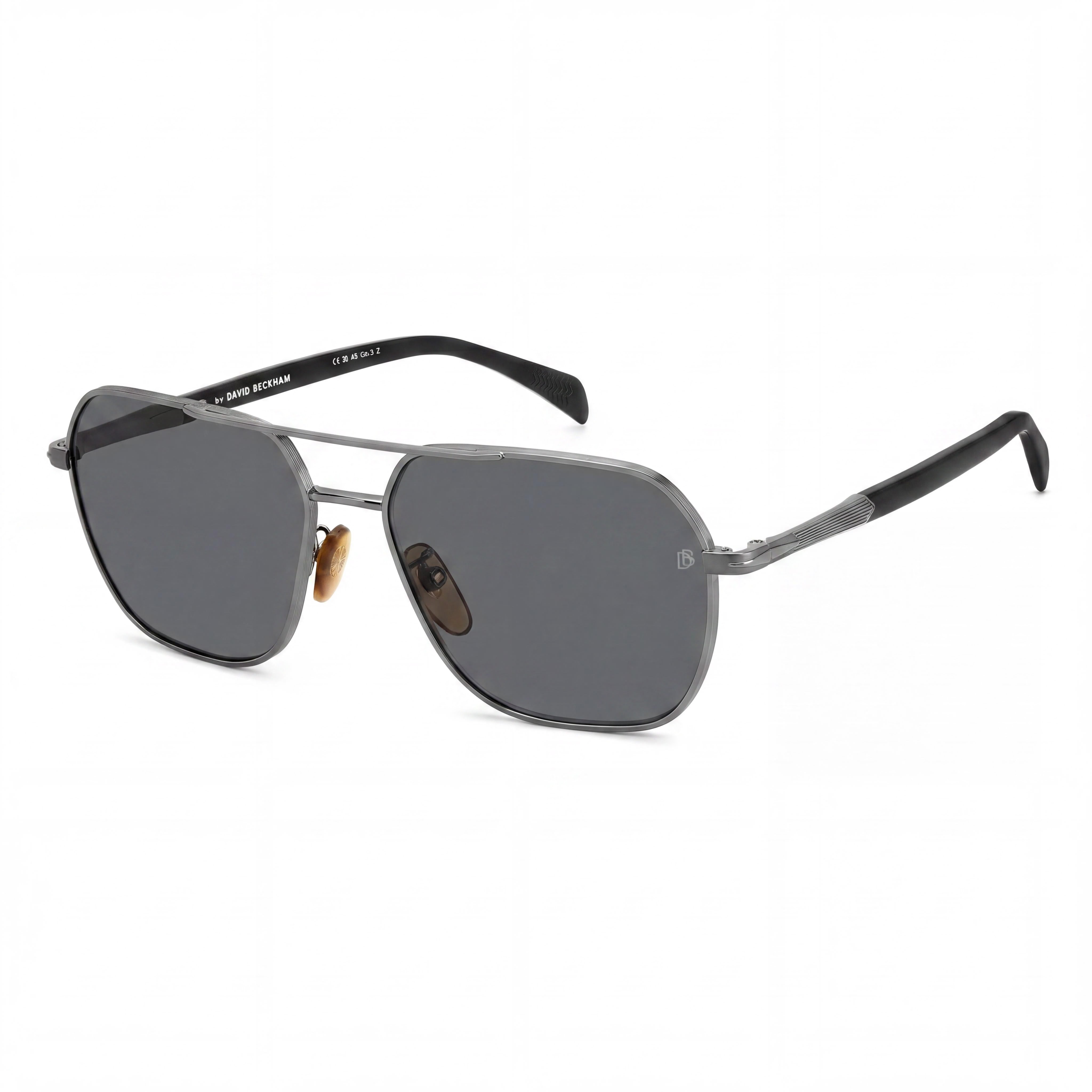 David Beckham Db 1128/G/S Unisex Metal Ruthenium Frame Dark Ruthenium Black Polycarbonate Lens UV 400 Sunglasses 59-16-145, Photo 1