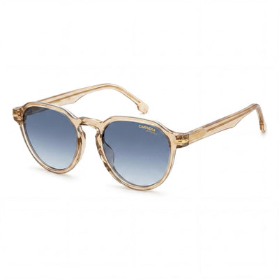 Gafas de sol unisex Carrera 314/S con montura de acetato, color beige azul oscuro y lentes azul oscuro, protección UV de 50 mm.