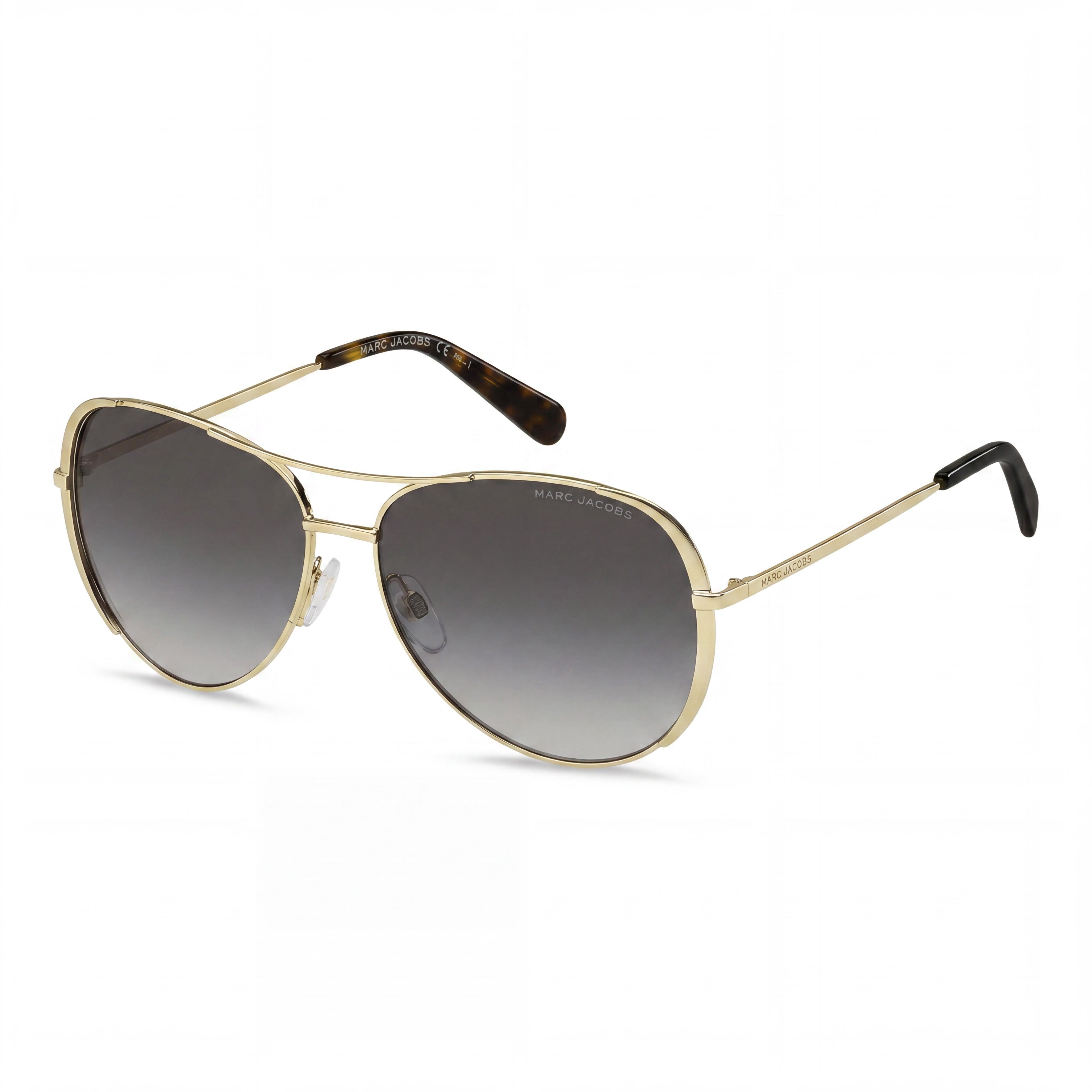 Gafas de sol Marc Jacobs Modern de metal dorado havana degradado marrón oscuro no polarizadas con protección UV de 59 mm, Photo 1