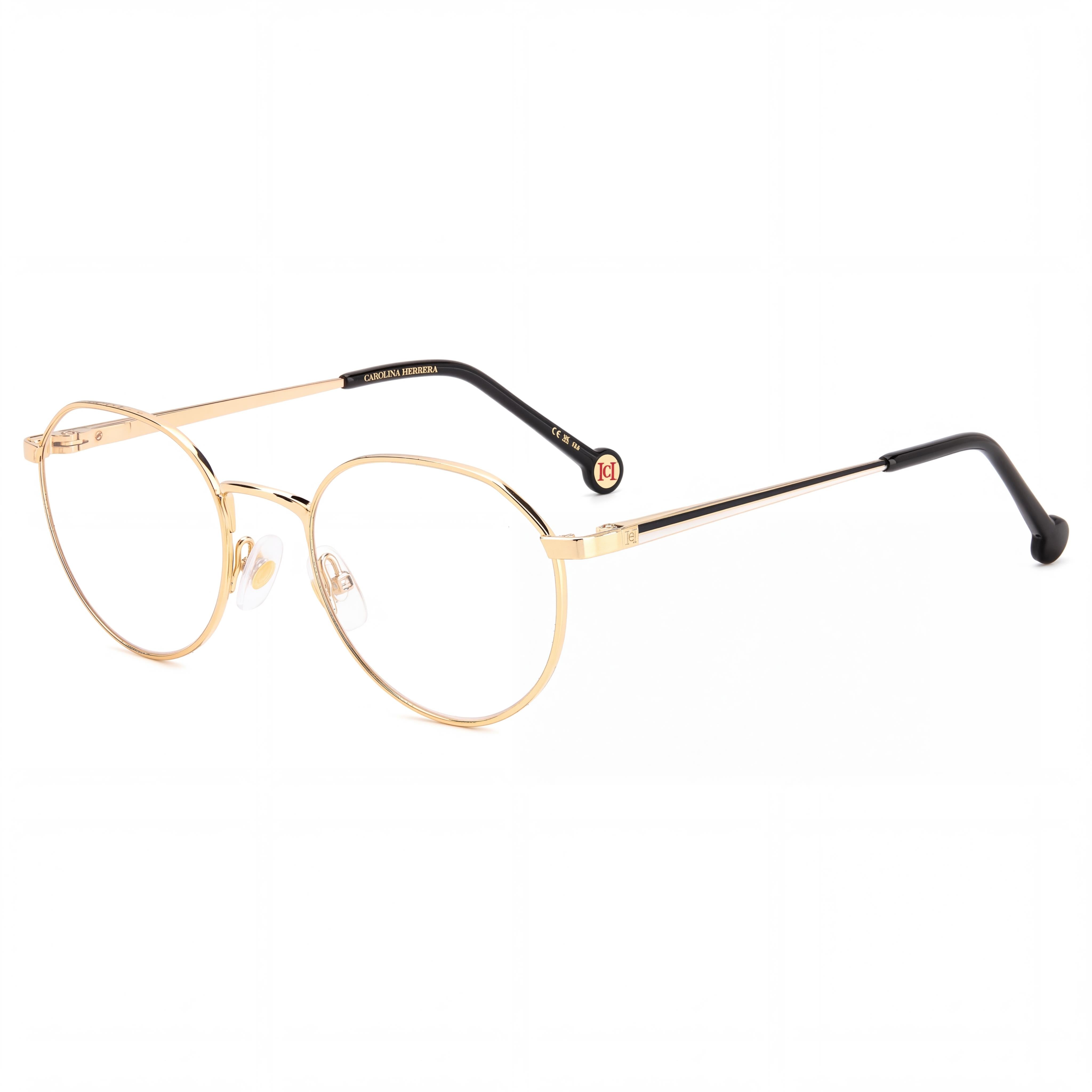 Carolina Herrera Modern Women's Multicolored Alloy Steel Non-polarised Rose Gold Eyeglasses 50mm Lens 20mm Bridge, Photo 1