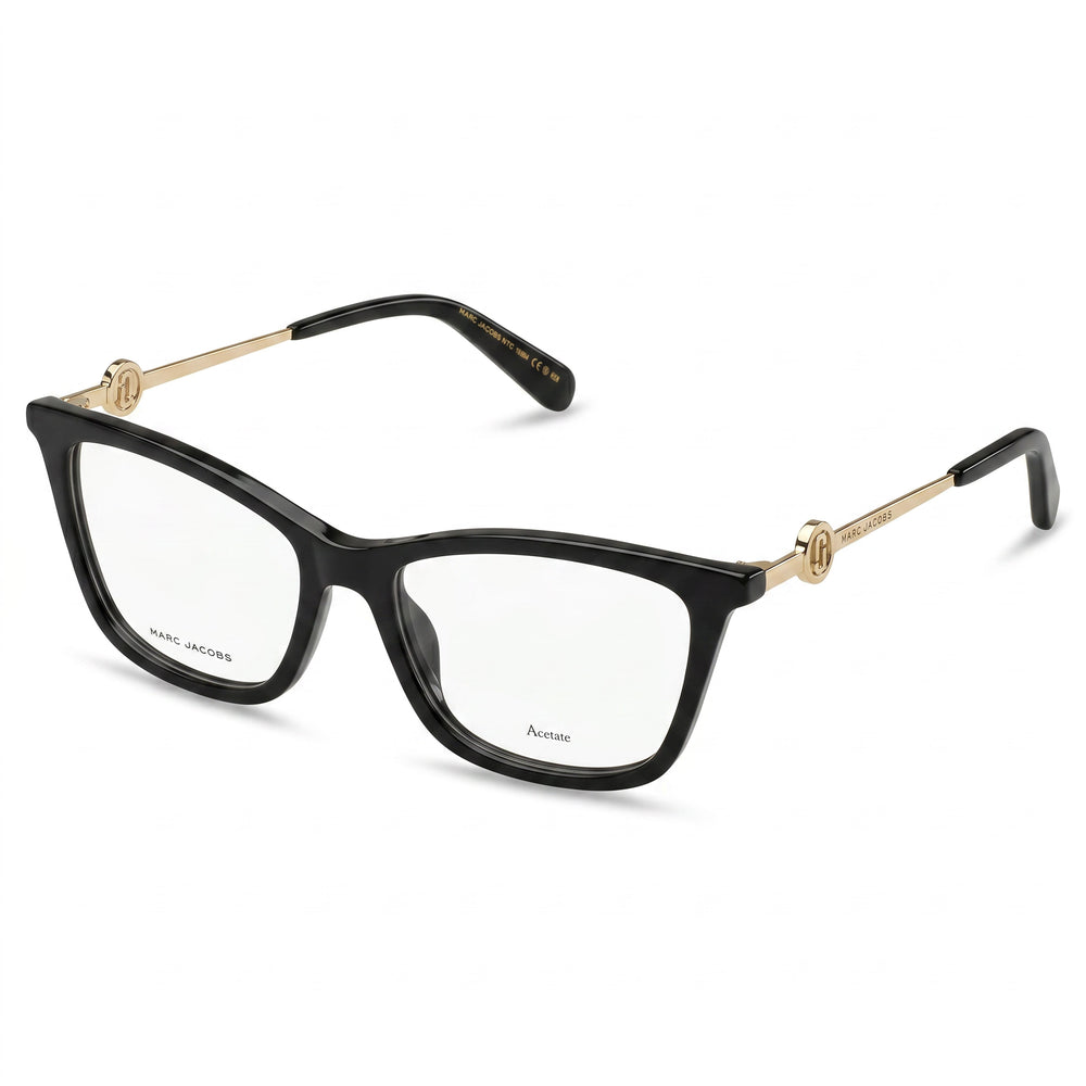 Gafas Ópticas Marc Jacobs Marc 655 de Acetato Negro para Mujer con 51 mm de Ancho de Lente, 16 mm de Puente, 140 mm de Patillas