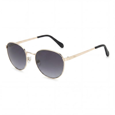 Fossil Fos 2129/G/S Women's Light Gold Metal Frame, Gradient Dark Grey Lenses, 52mm UV Protection Sunglasses