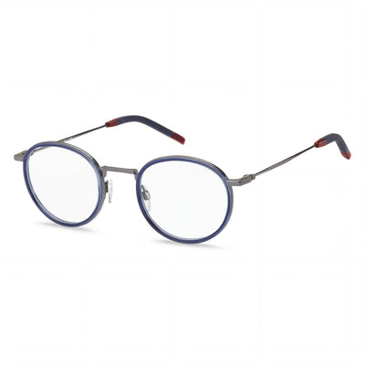 Gafas ópticas Tommy Hilfiger Th 1815 para hombre con montura metálica azul y lentes de policarbonato azul (49-24-150 mm)