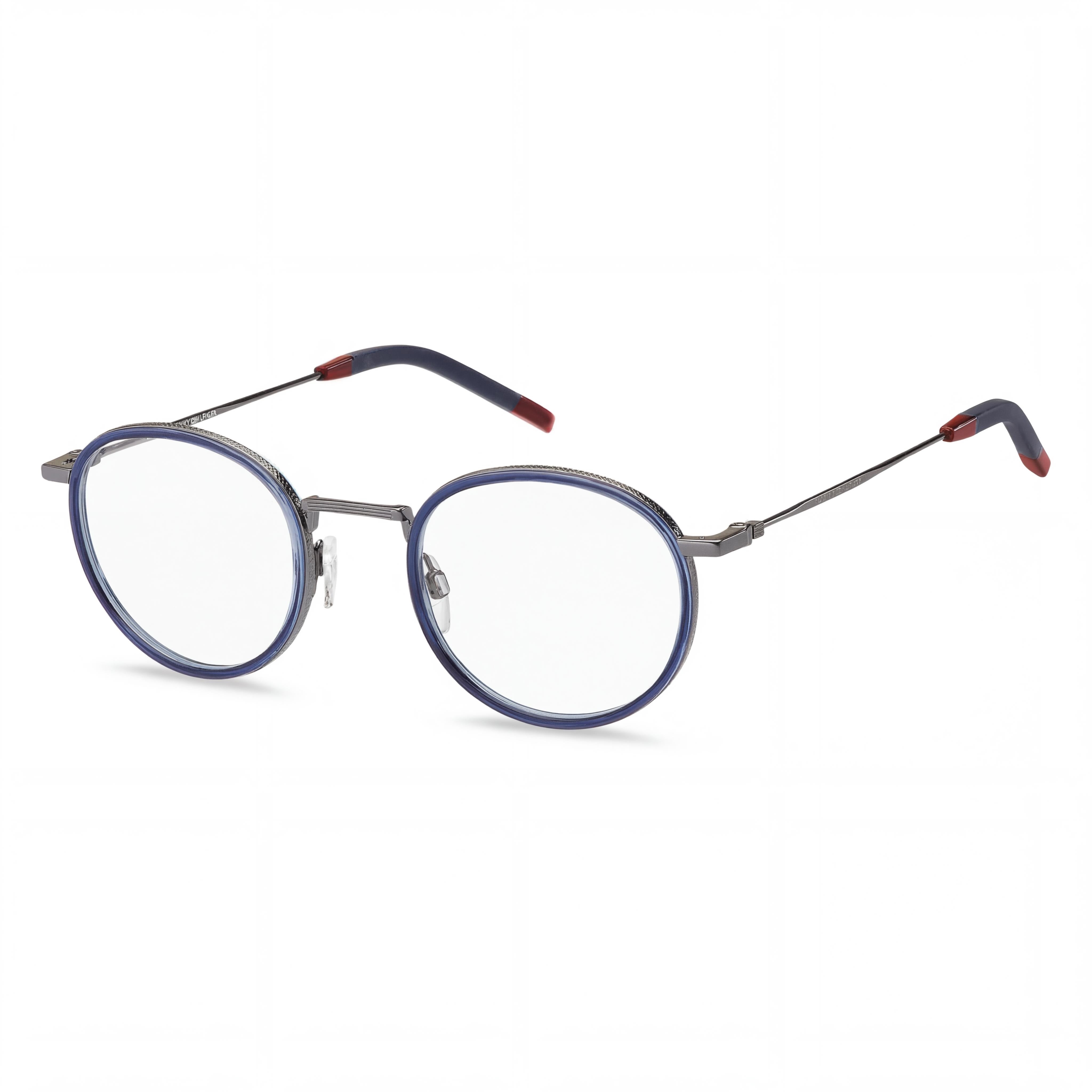 Tommy Hilfiger Th 1815 Men's Blue Metal Frame Optical Glasses with Blue Polycarbonate Lenses 49-24-150mm, Photo 1
