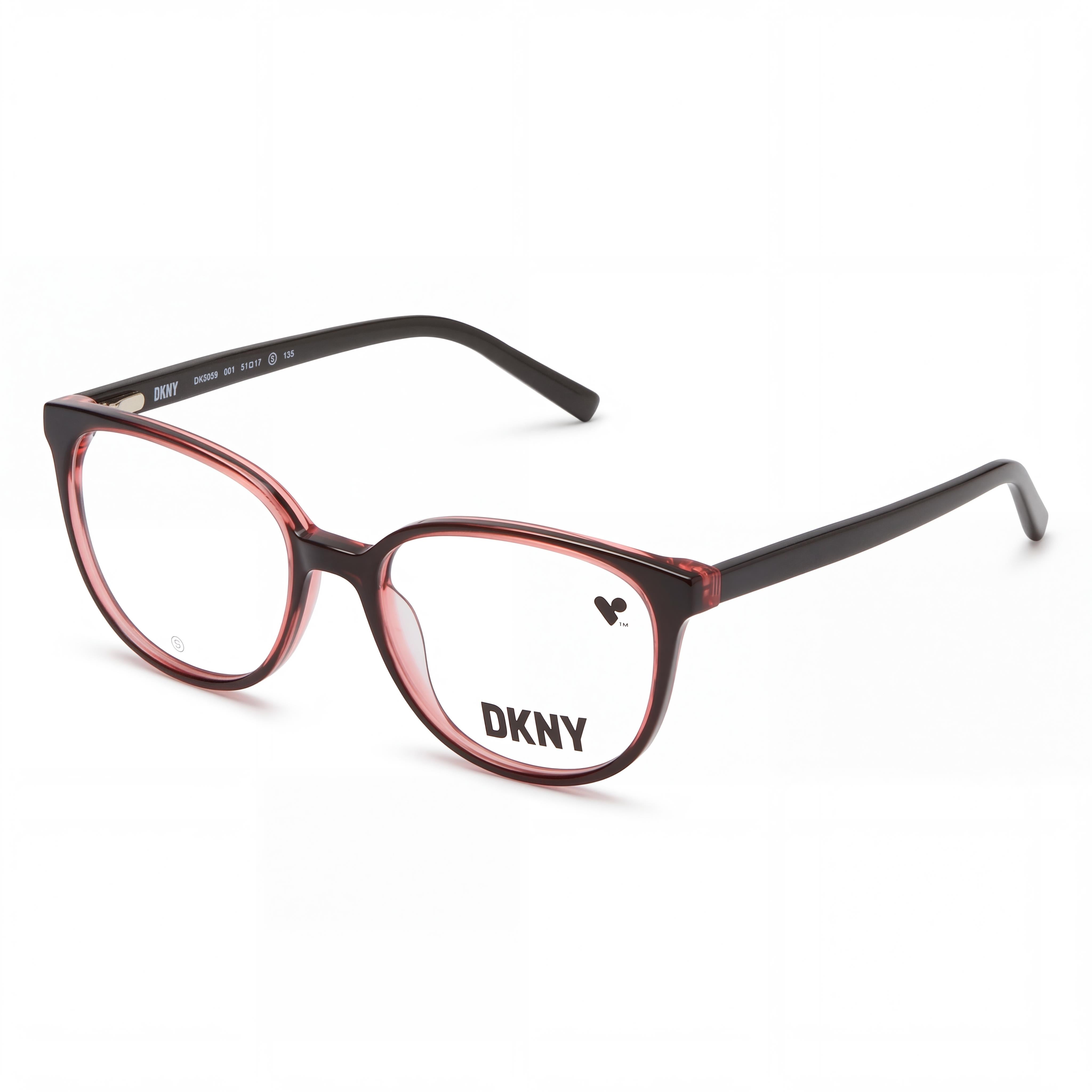 DKNY Modern Men's Non-Polarised Sunglasses with Black/Coral Laminate Acetate Frame - 51mm Lens Width, Photo 1
