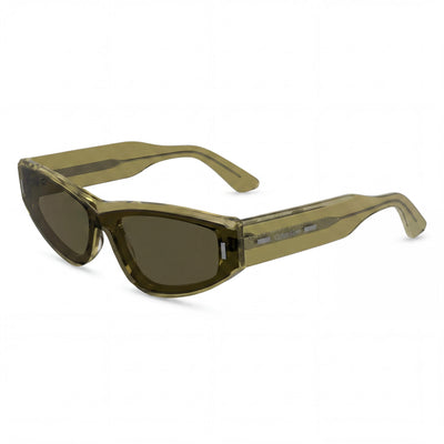 Calvin Klein Ck24534s Unisex Light Brown Plastic Frame Sunglasses with Solid Brown Non-Polarized UV-Protected Lenses 54mm