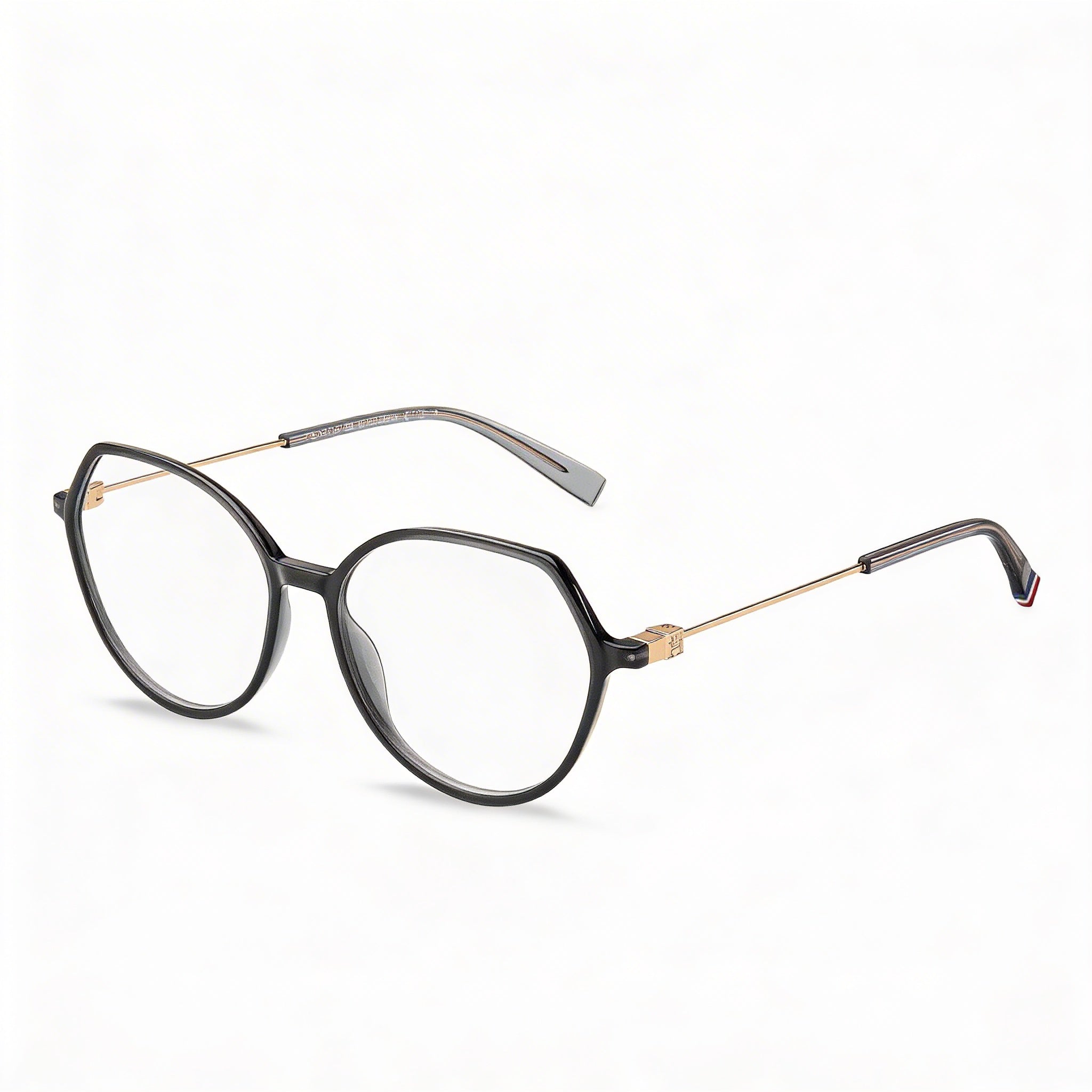 Tommy Hilfiger Round Geometrical Women's Gray POLYAMIDE INJ-GRIL. Frame Clear Lens Eyeglasses 54-16-140mm, Photo 1