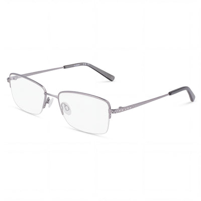 Flexon Classic Unisex Eyeglasses with Metal Frame, Satin Light Gunmetal, 54mm Lens Width