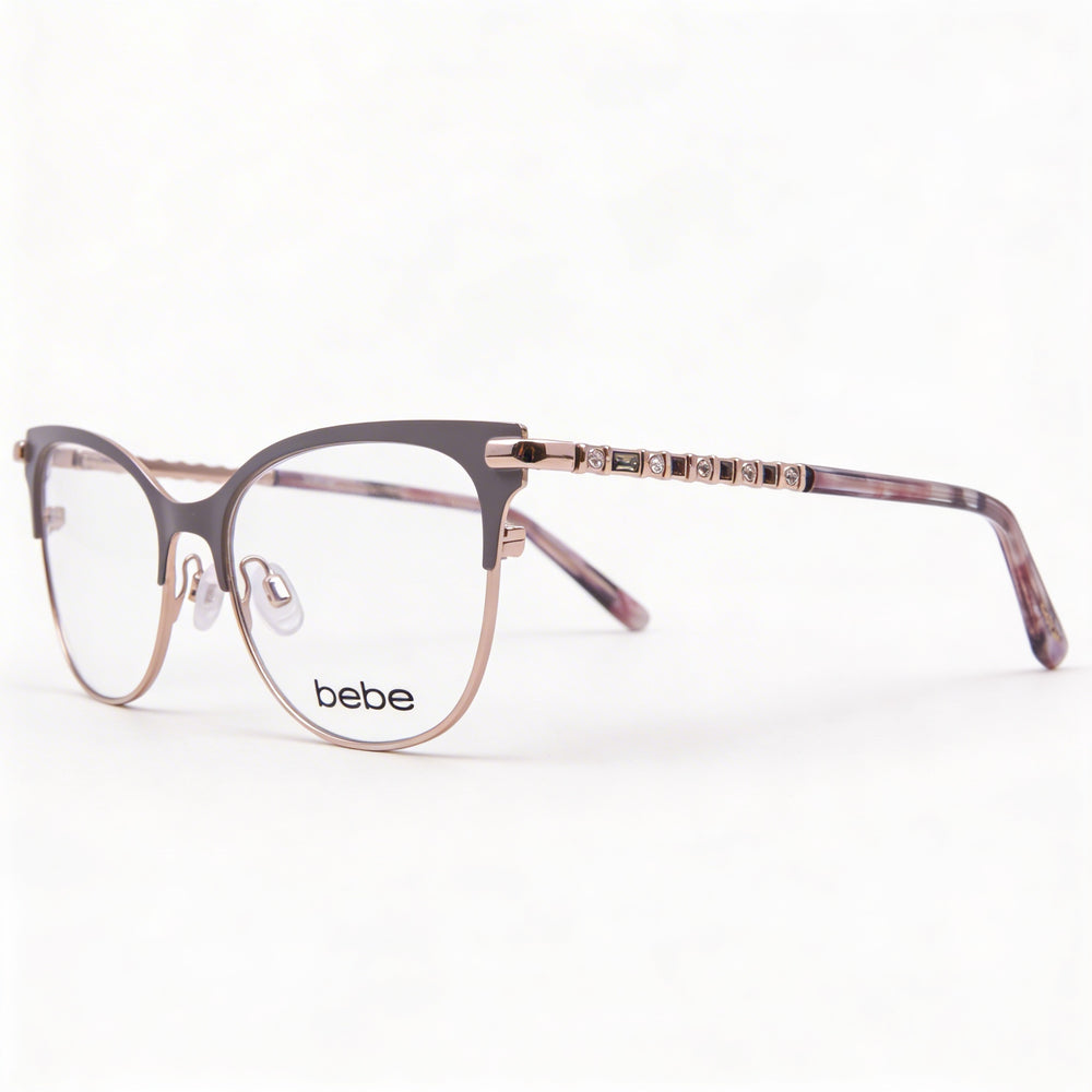 bebe Bb5224 Women's Pink Metal Cat Eye Eyeglasses 52mm
