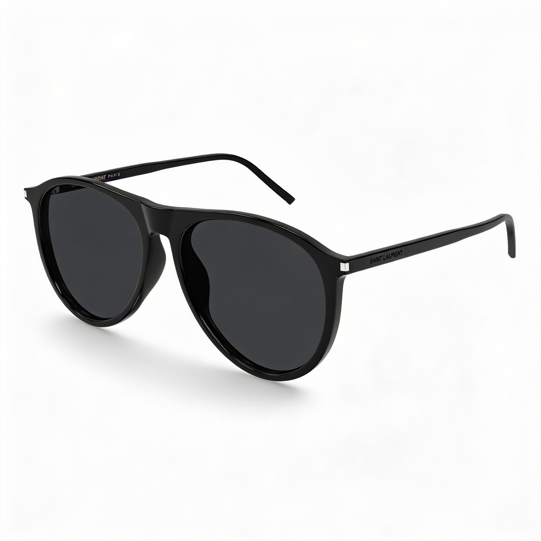 Yves Saint Laurent SL 667 Aviators Women's Black Acetate Frame Black Plastic Non-Polarized Lenses 56mm, Photo 1