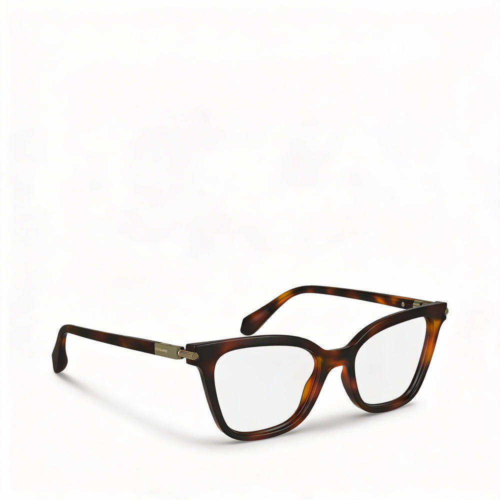 Gafas Ferragamo unisex con montura de acetato inyectado en color tortuga y lentes de policarbonato polarizadas multicolor de 51 mm