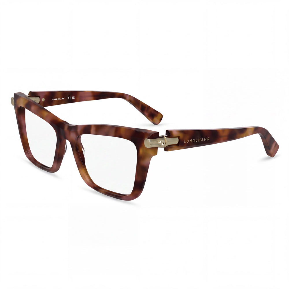 Gafas de acetato rosa habana para mujer Longchamp Lo2766 con lentes de policarbonato 53-17-140