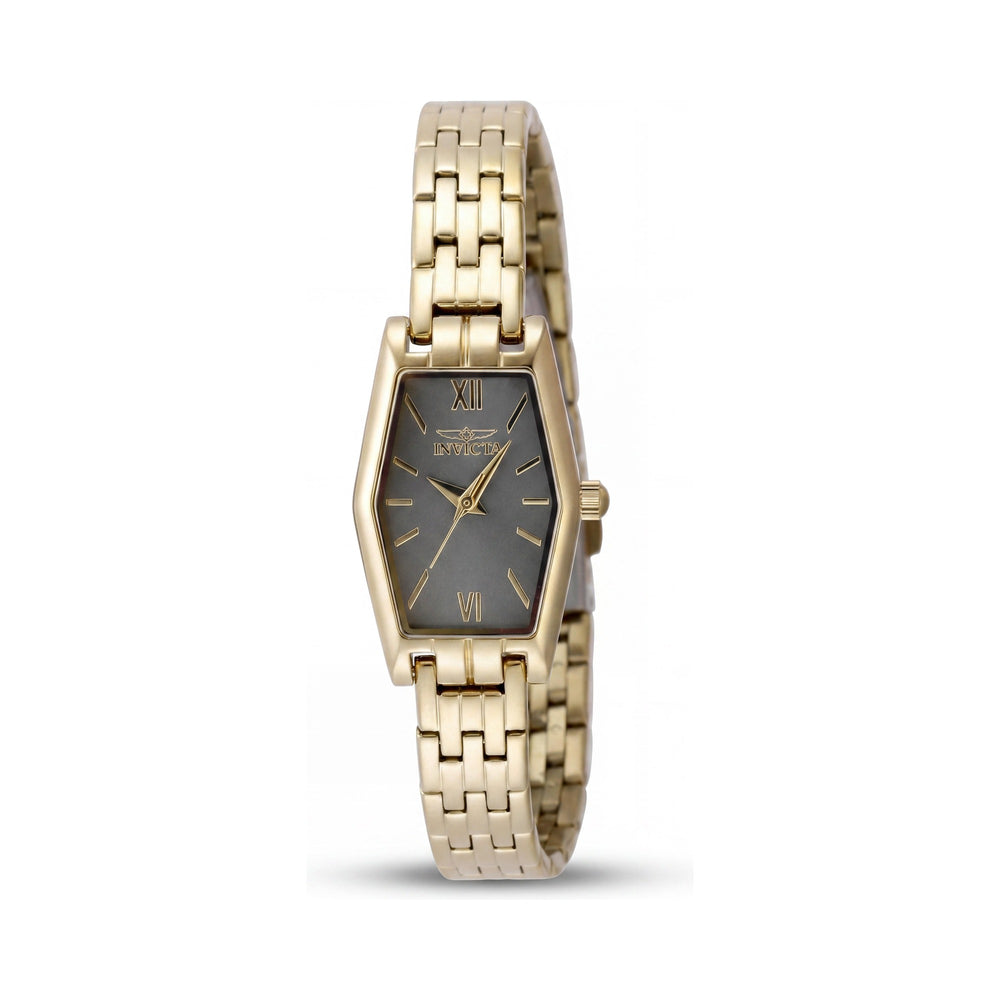 Reloj unisex Invicta Angel 49064 con movimiento de cuarzo y pulsera de acero inoxidable, esfera gris y caja de 20 mm.