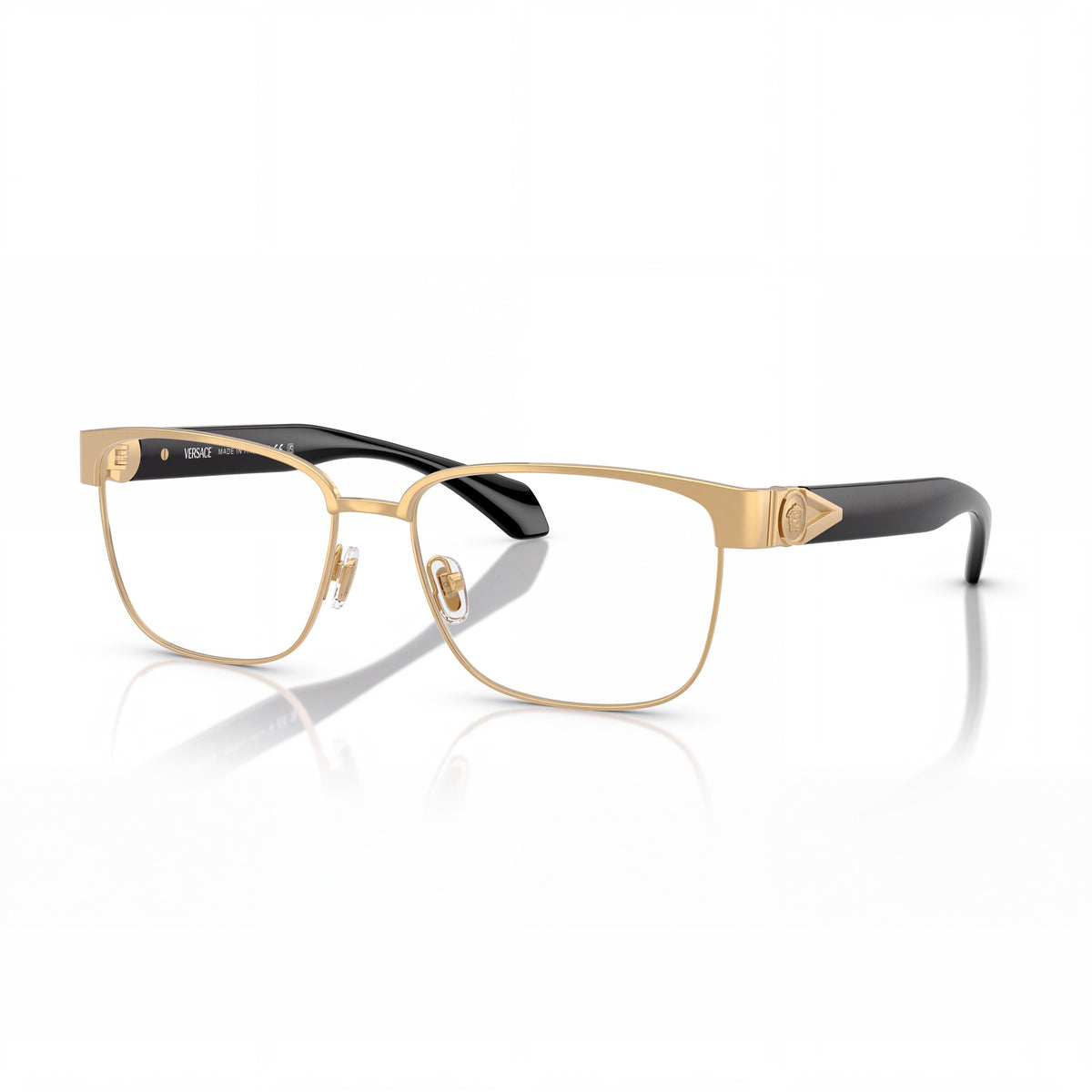 Versace Women's Eyeglasses: 0VE1306 Style in Gold Metal Frame, Suitable for Everyday Wear, Size 55-16-140, Photo 1