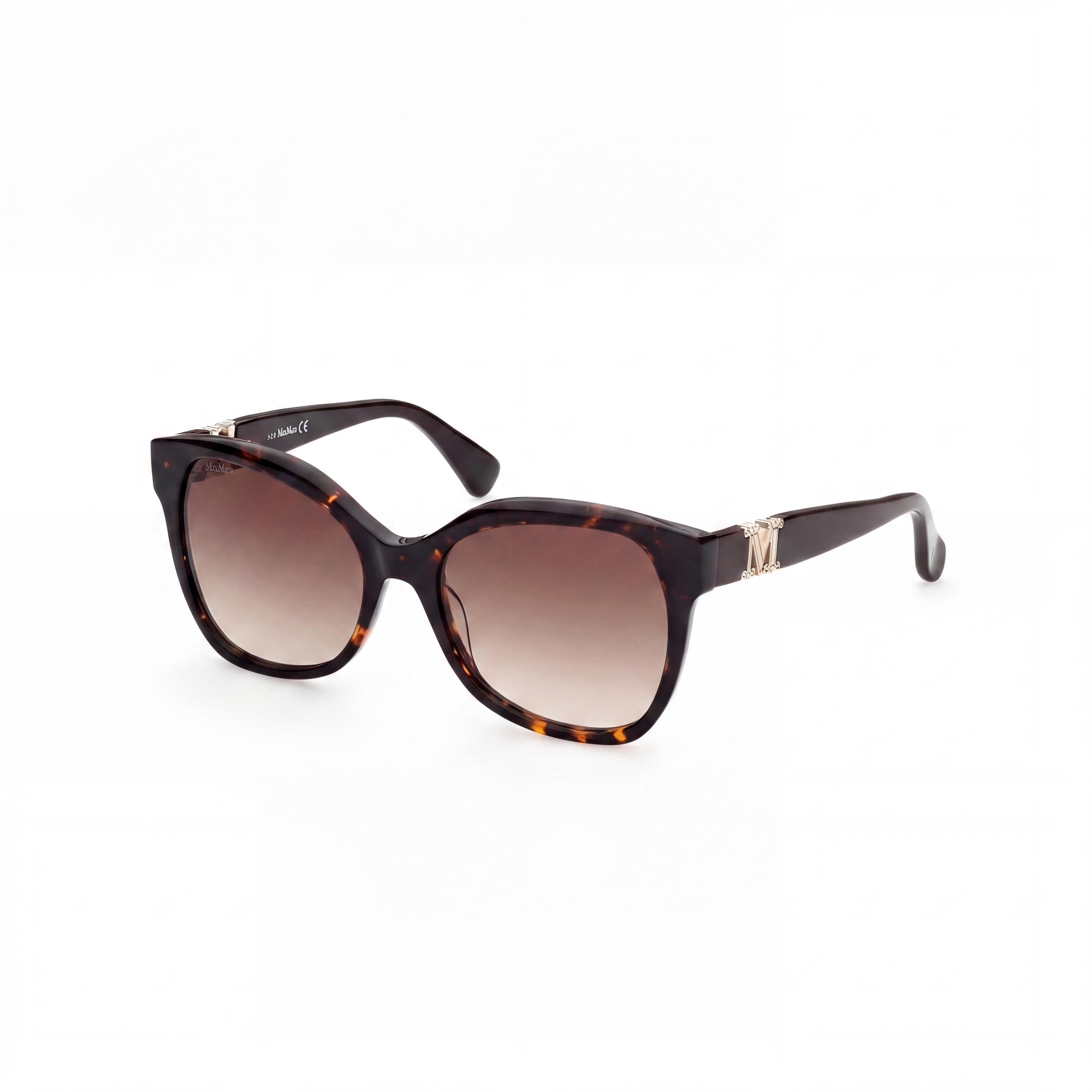 Gafas de sol MaxMara Mm0014 para mujer, montura de plástico, protección UV, color Habana oscuro, marrón degradado, 56 mm, Photo 1