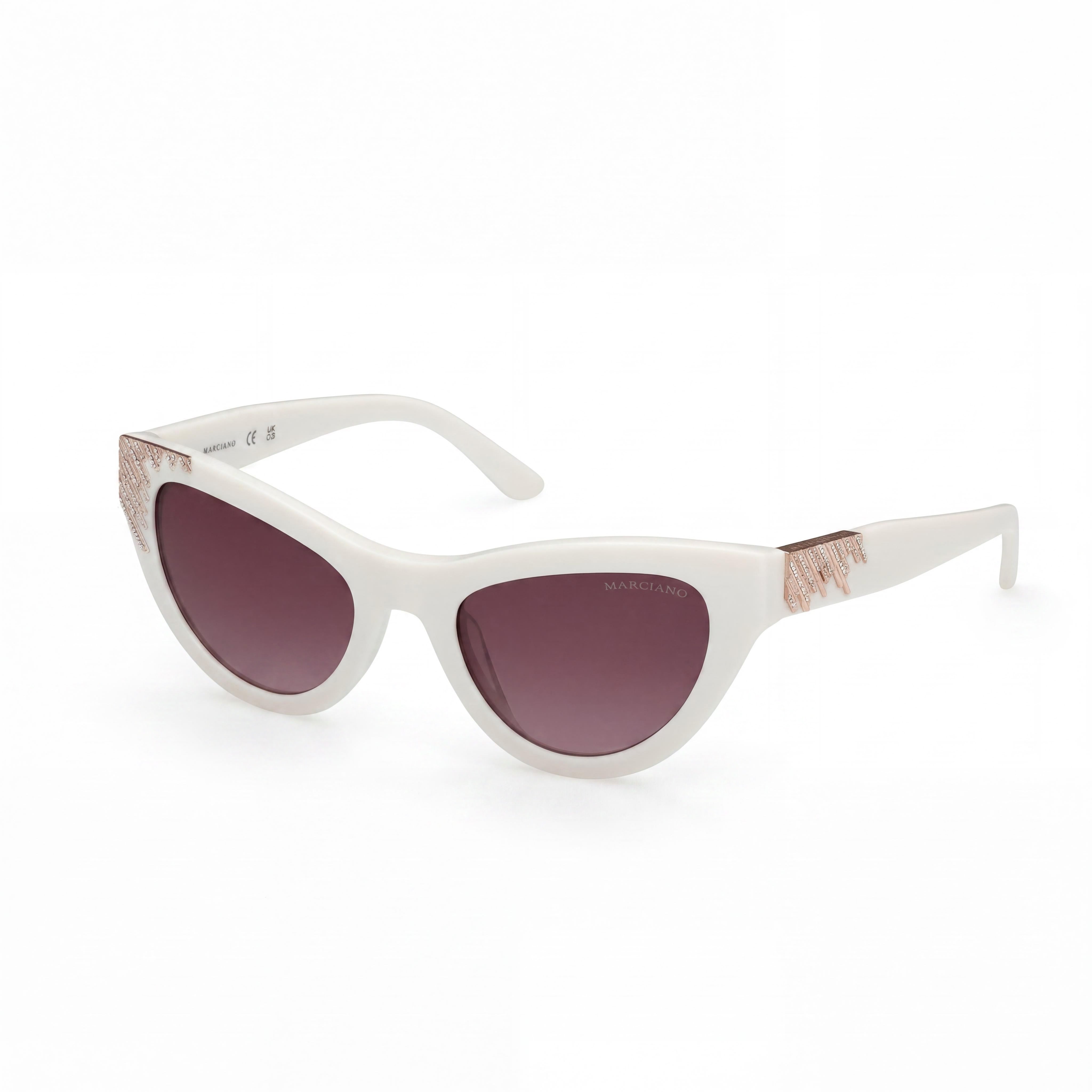 GUESS by Marciano Gm00025 Women's Ivory Plastic Frame Eyewear with Polycarbonate Lenses - Lens 53mm, Bridge 21mm, Temple 140mm, Photo 1