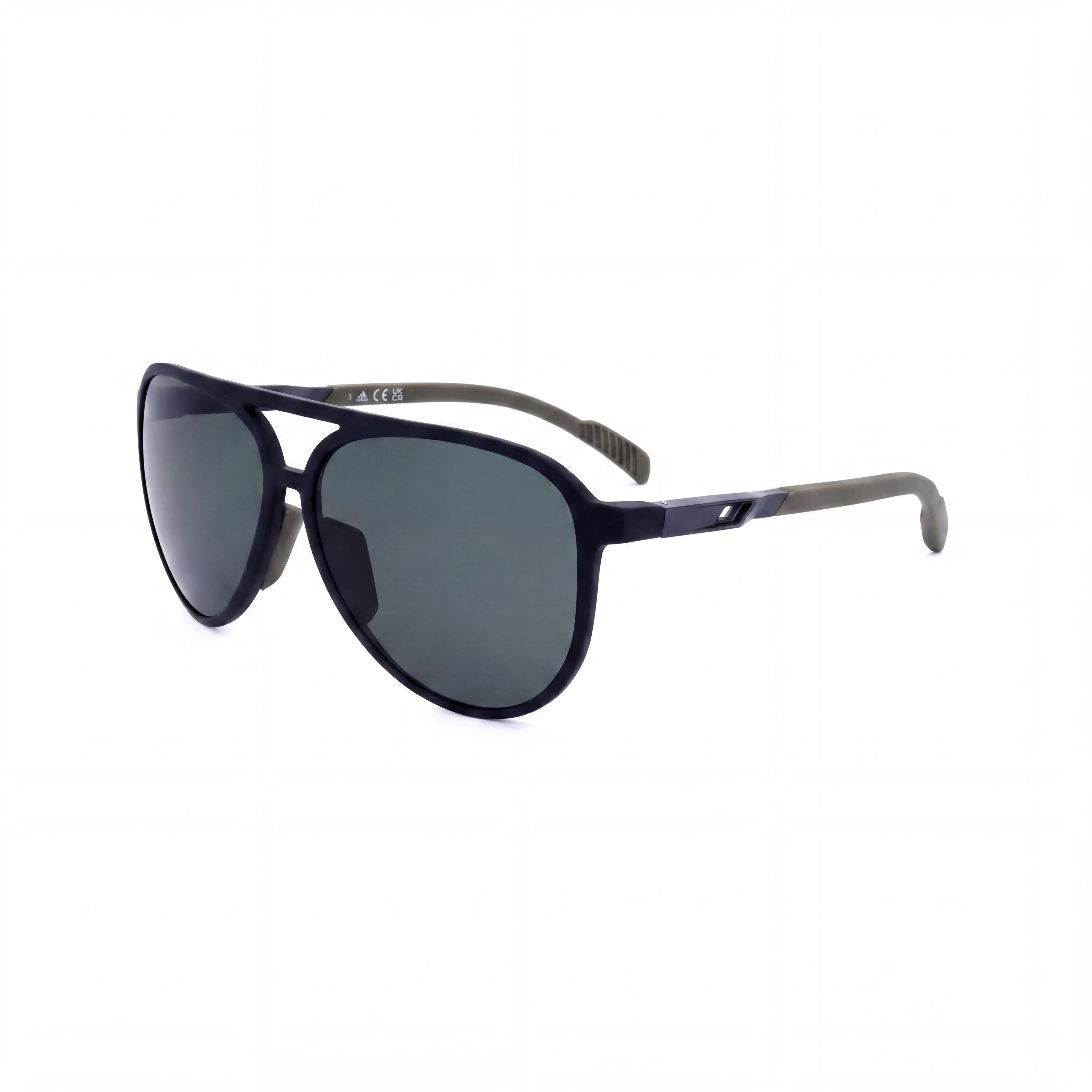 adidas Classic Unisex Acetate Sunglasses, Matte Black, Black Green Non-Polarized UV Lenses, 58mm, Photo 1