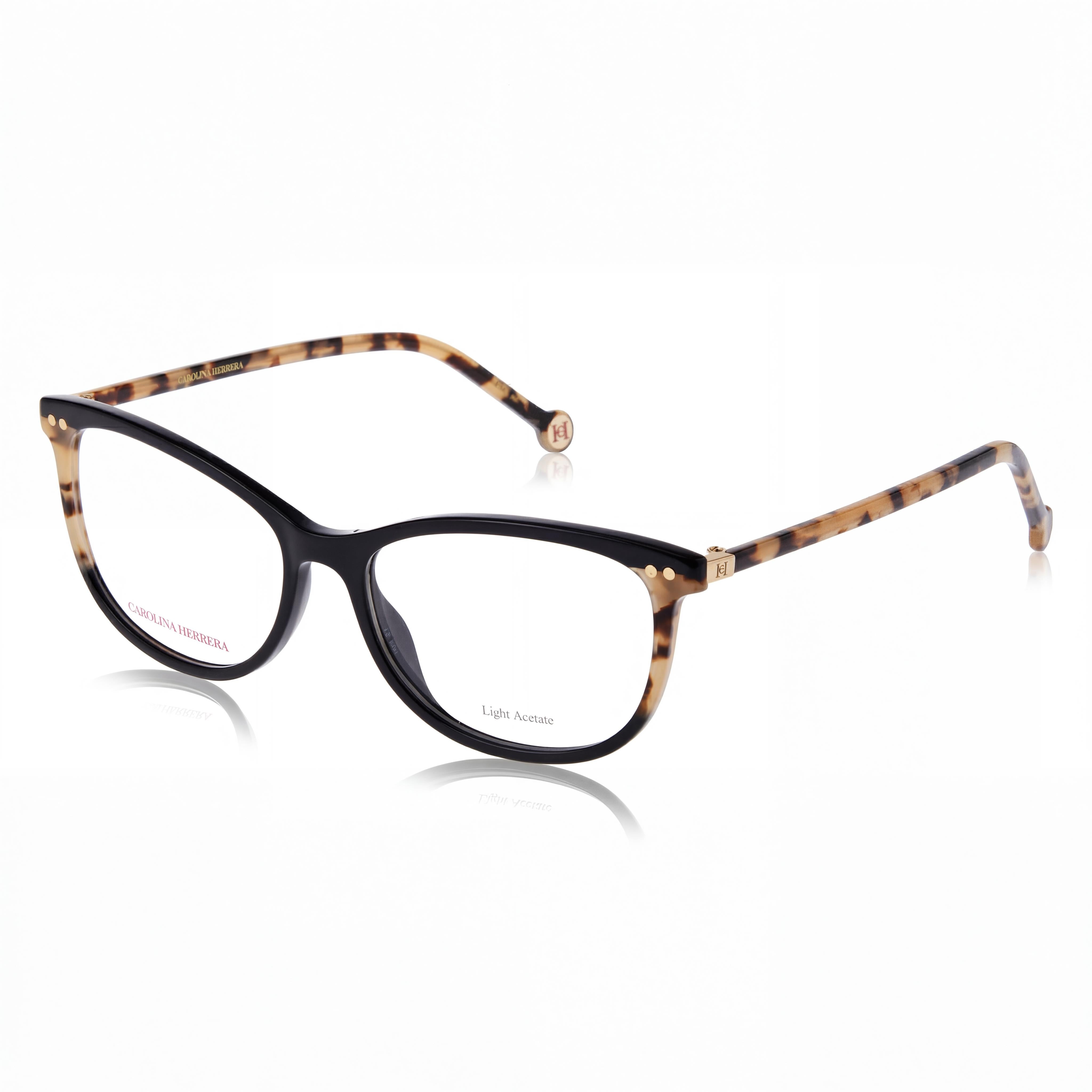 Gafas de sol Carolina Herrera modernas para mujer, acetato ligero, negras, Havane, no polarizadas, 54mm, Photo 1