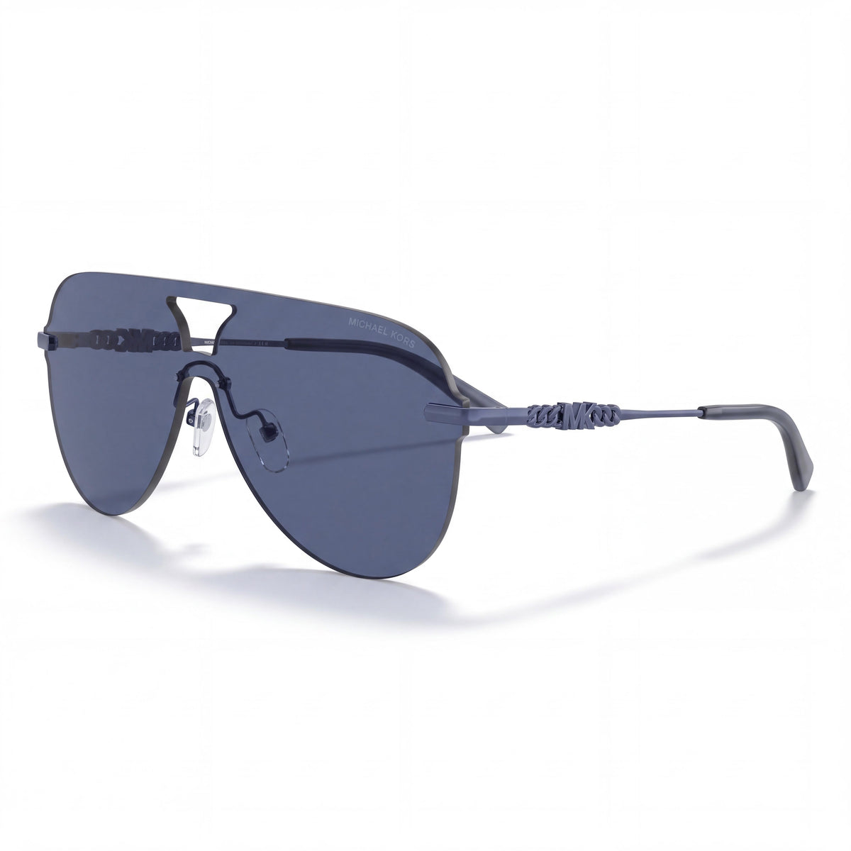 Michael Kors 1149 Cyprus Women's Aviator Metal Frame Sunglasses with Navy Lenses 100% UV Protection 37mm, Photo 1