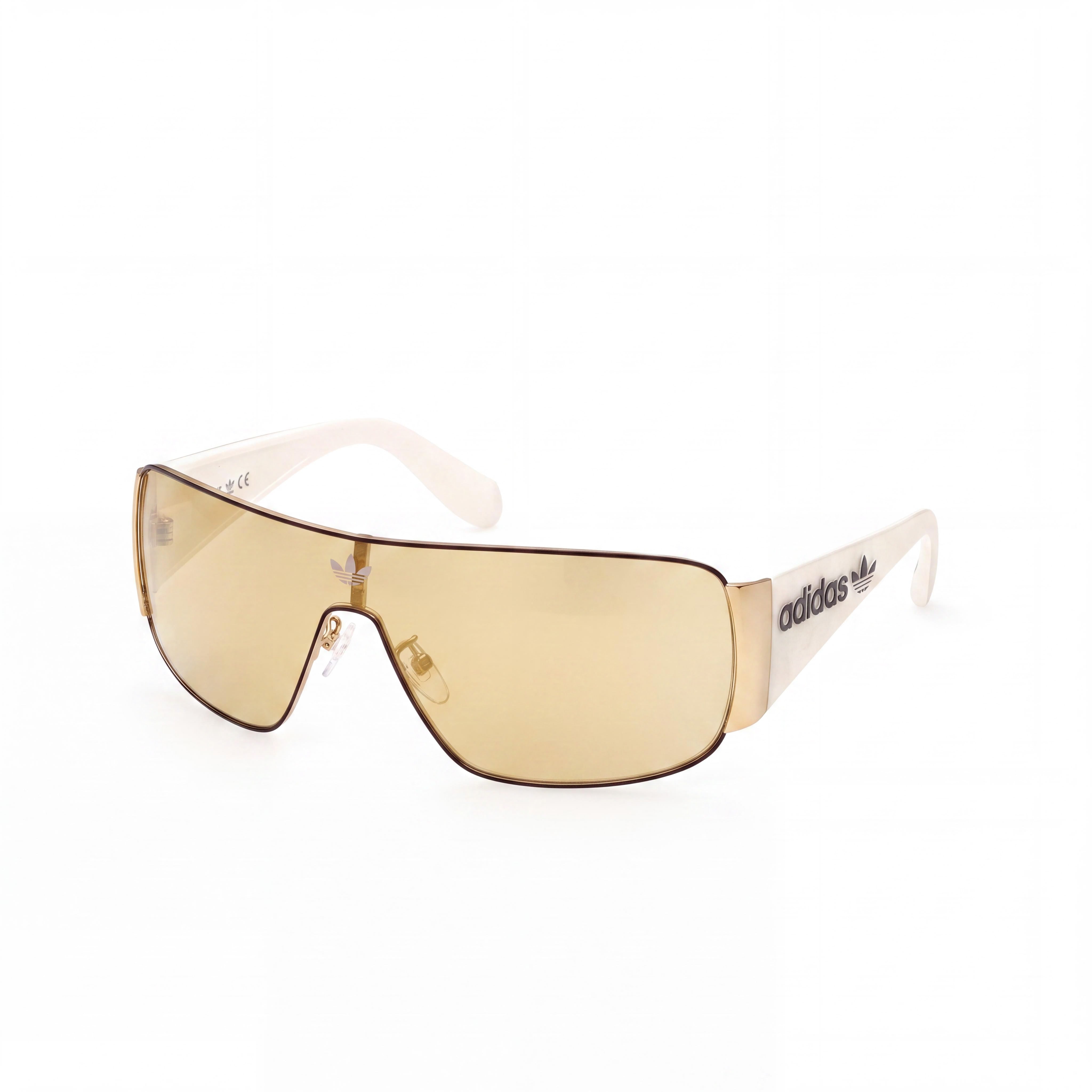 adidas OR0058 Men's Modern Metal Frame Sunglasses in Matte Deep Gold with Brown Mirror Lenses, UV Protected, Photo 1
