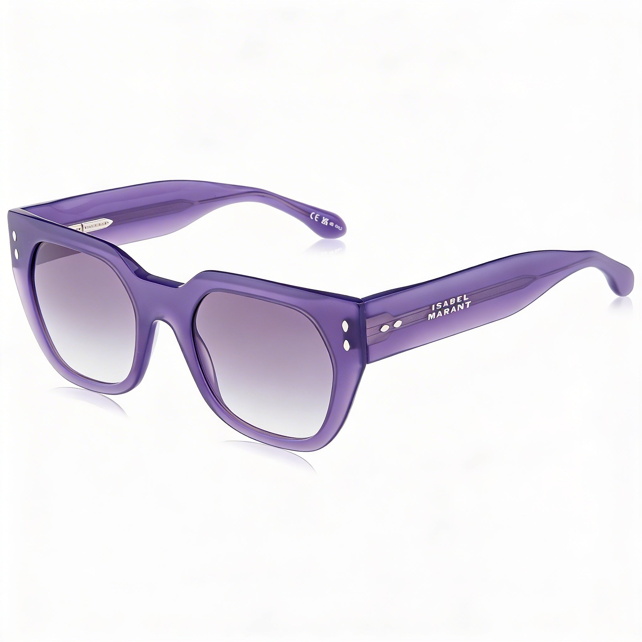 Isabel Marant Gafas de Sol de Acetato Modernas para Mujer Lilas Grises de Acetato con Lentes Sombreadas Gris Oscuro de 53 mm, Photo 1
