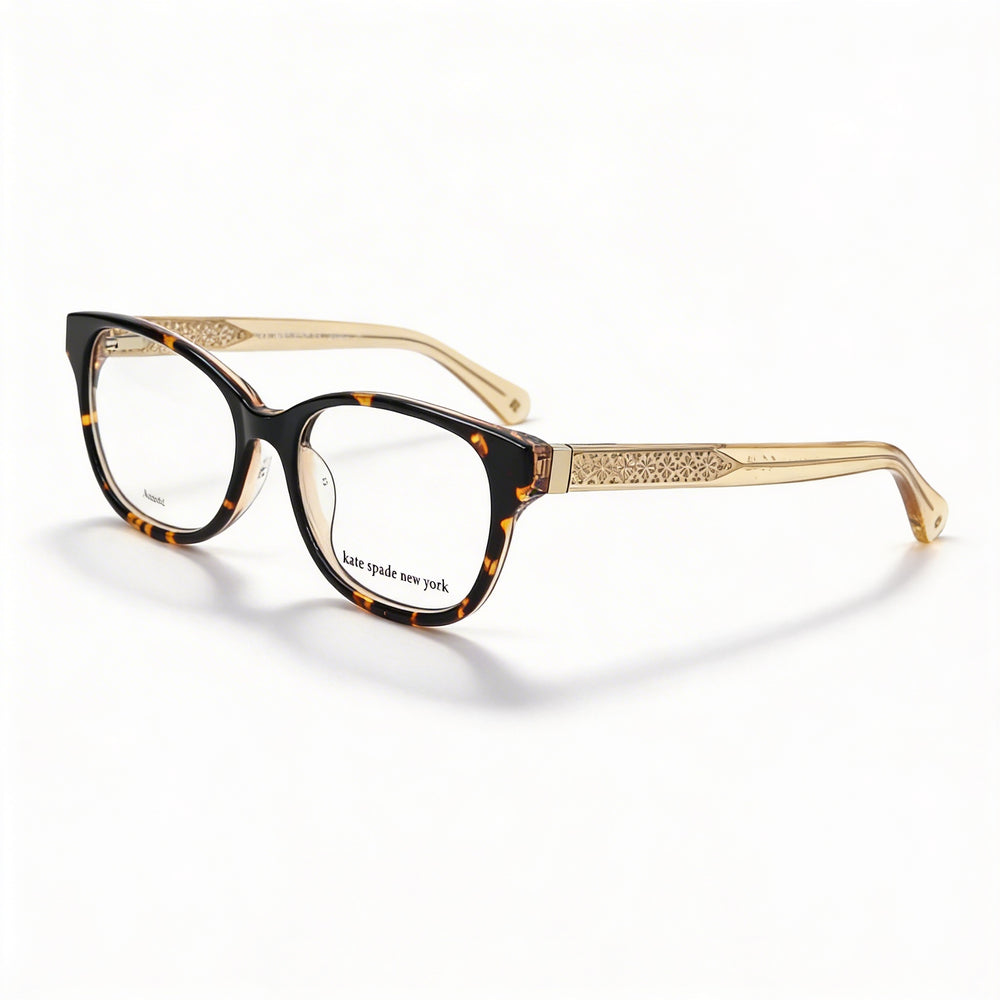 kate spade new york Gafas modernas para mujer Acetato Habana Oscuro Marco completo Rectangular 50mm