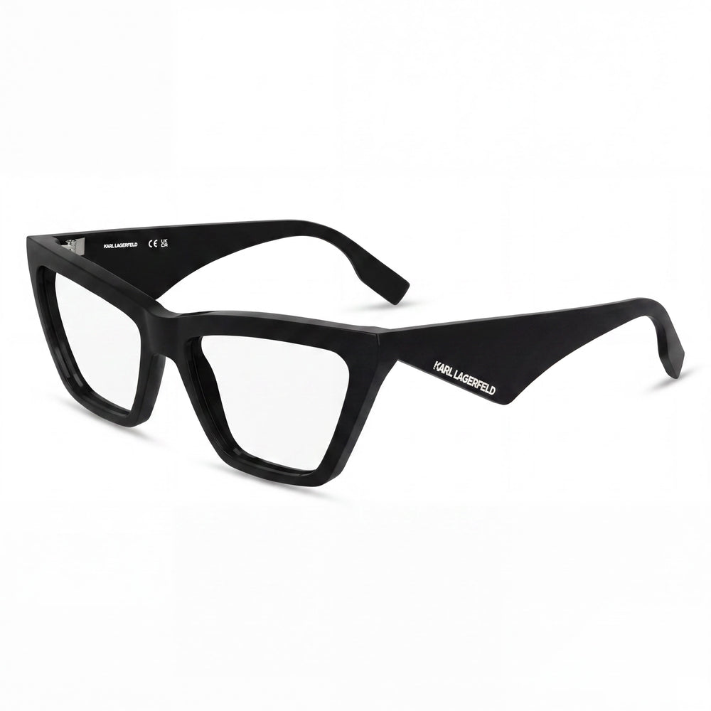 Monturas ópticas de acetato negro para mujer KARL LAGERFELD Kl6195 con lentes de policarbonato - Lente de 54 mm, puente de 17 mm, patilla de 140 mm