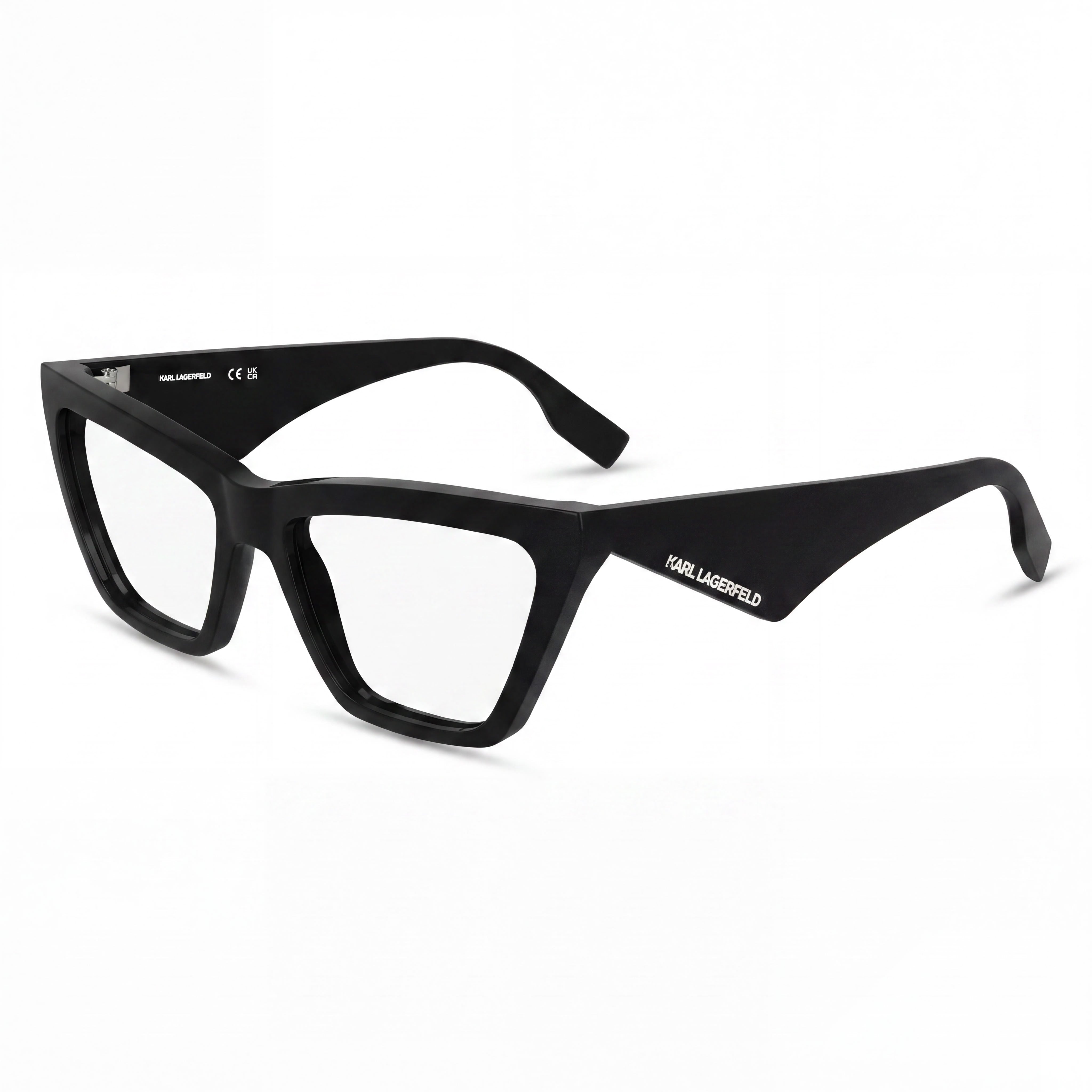 KARL LAGERFELD Kl6195 Women's Black Acetate Optical Frames with Polycarbonate Lenses - 54mm Lens, 17mm Bridge, 140mm Temple, Photo 1