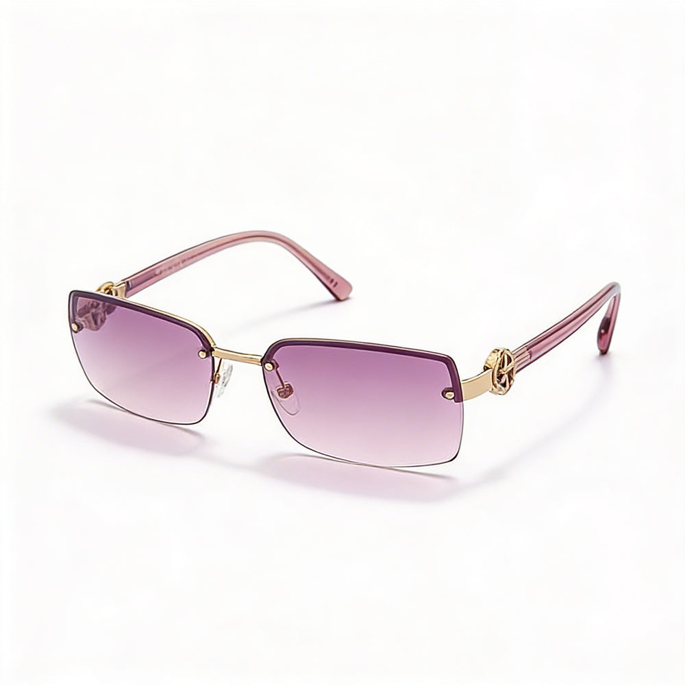 Marc Jacobs Mj 1067 Women's Designer Eyewear with Gold Pink Metal Frame and Gold Nude Lenses, Size 54mm