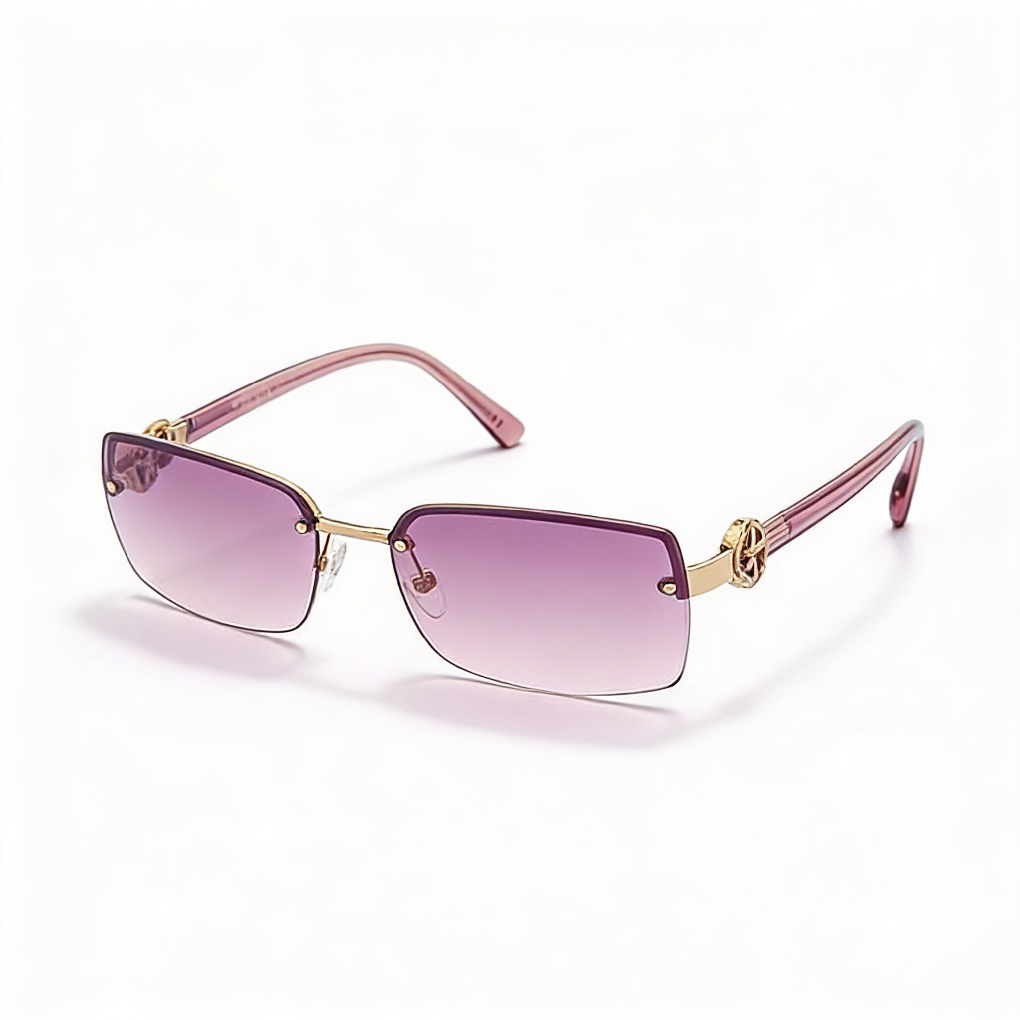 Gafas de diseño para mujer Marc Jacobs Mj 1067 con montura de metal rosa dorado y lentes doradas nude, tamaño 54 mm, Photo 1