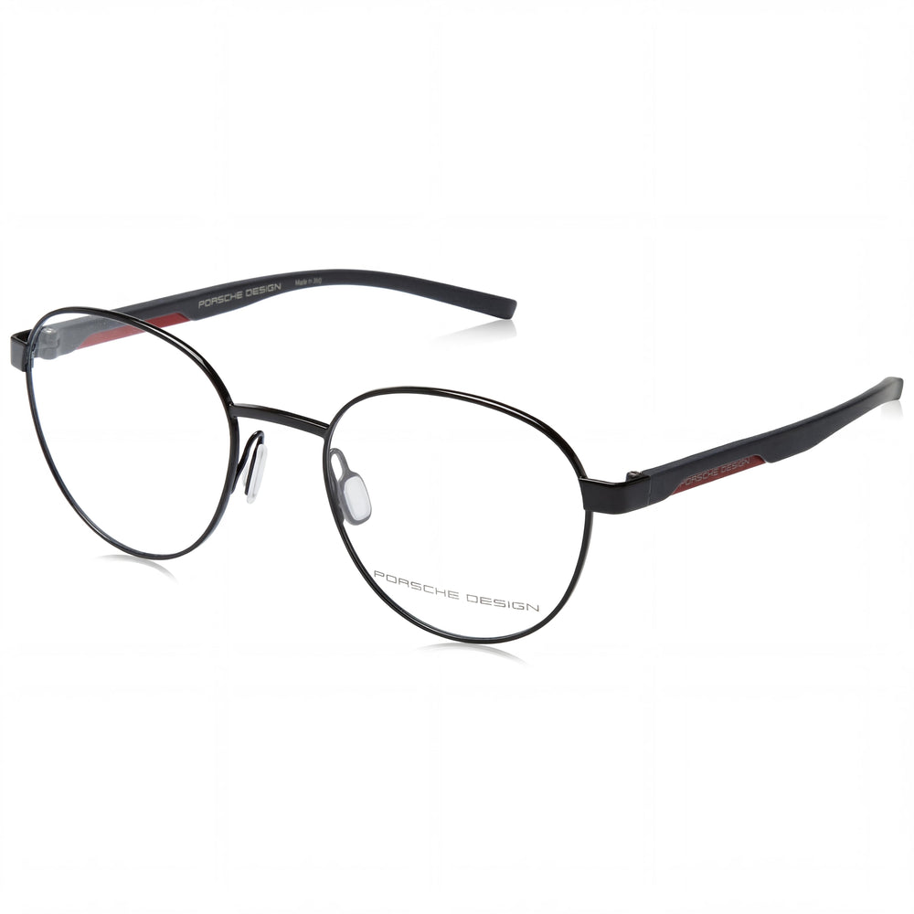Gafas de sol casuales Porsche Design P8746 para hombre con montura metálica en negro, gris, rojo y lentes transparentes de 51 mm